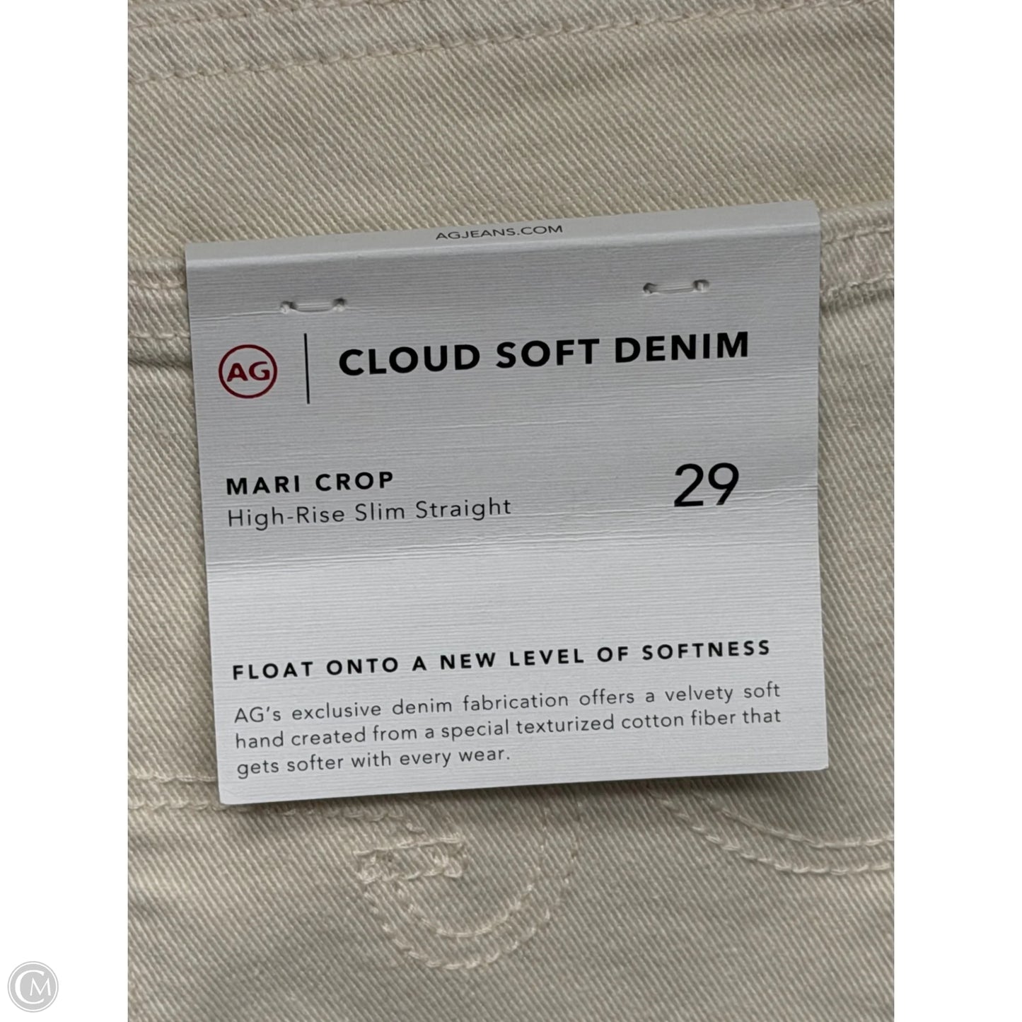 Jeans Straight By Adriano Goldschmied In White Denim, Size: 8