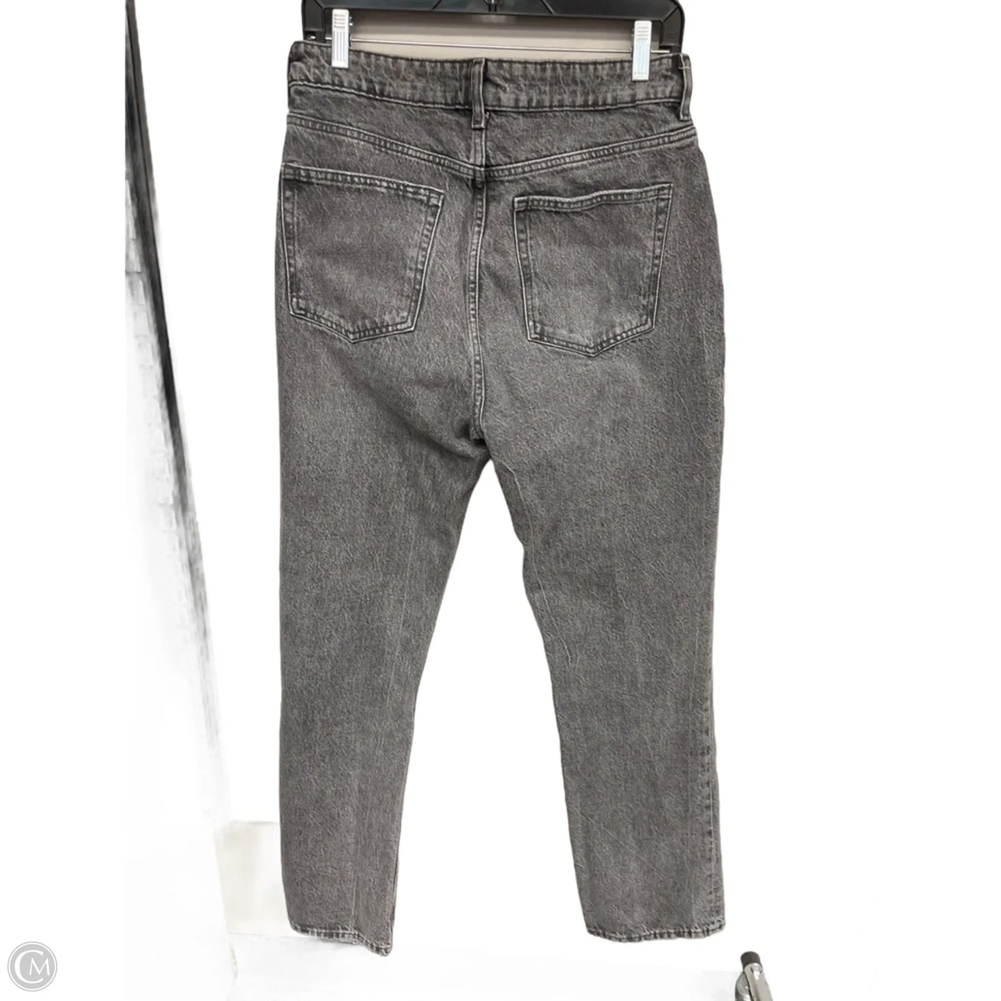 Jeans Straight By H&m In Black Denim, Size: 10