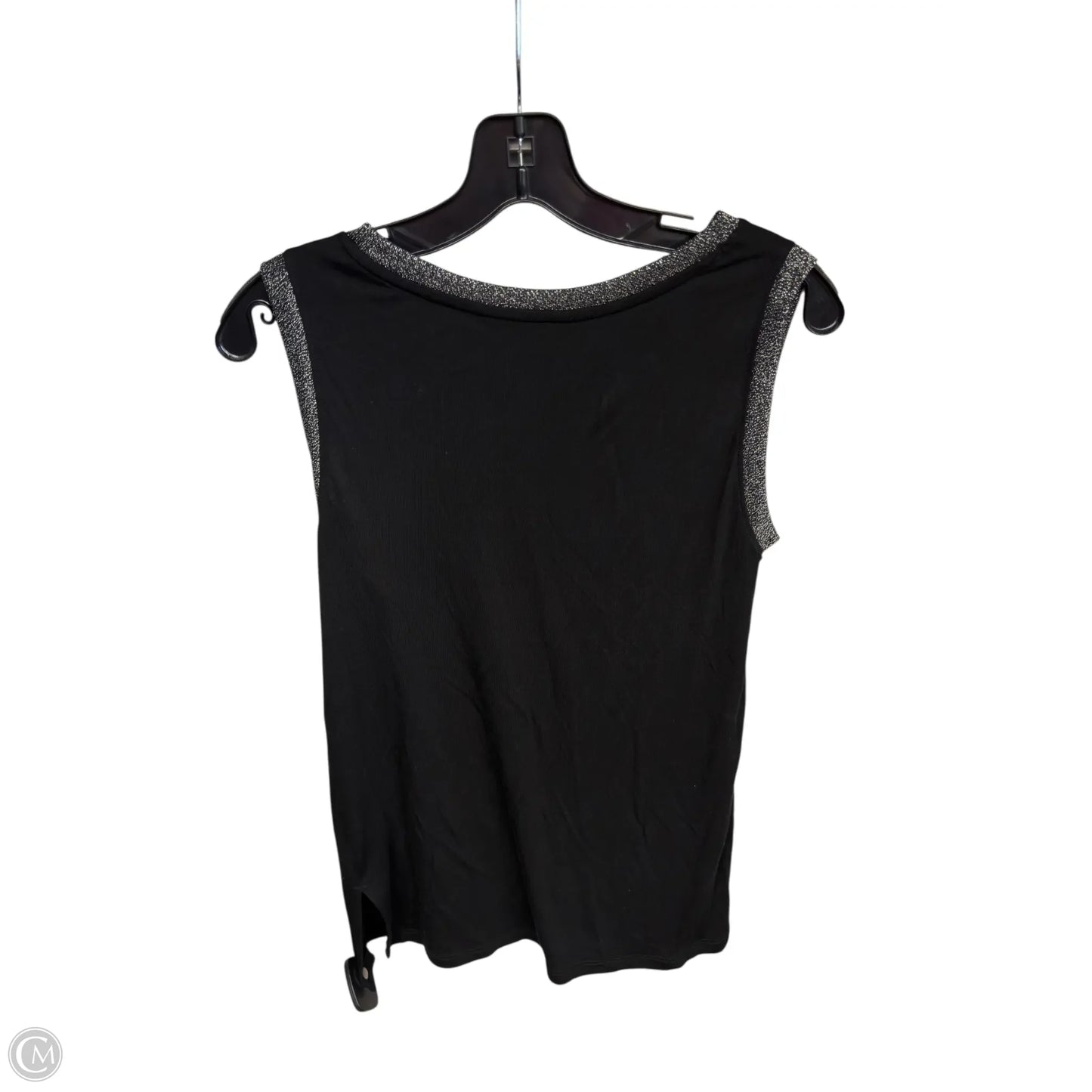 Top Sleeveless By Banana Republic In Black & Silver, Size: Xs