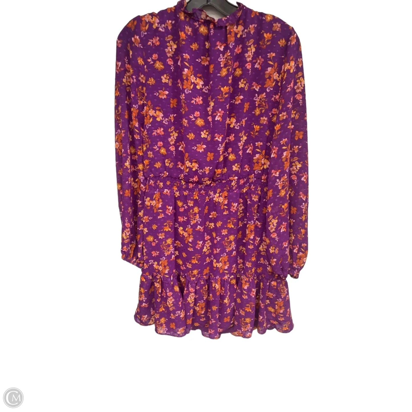Dress Party Midi By Skies Are Blue In Orange & Purple, Size: L