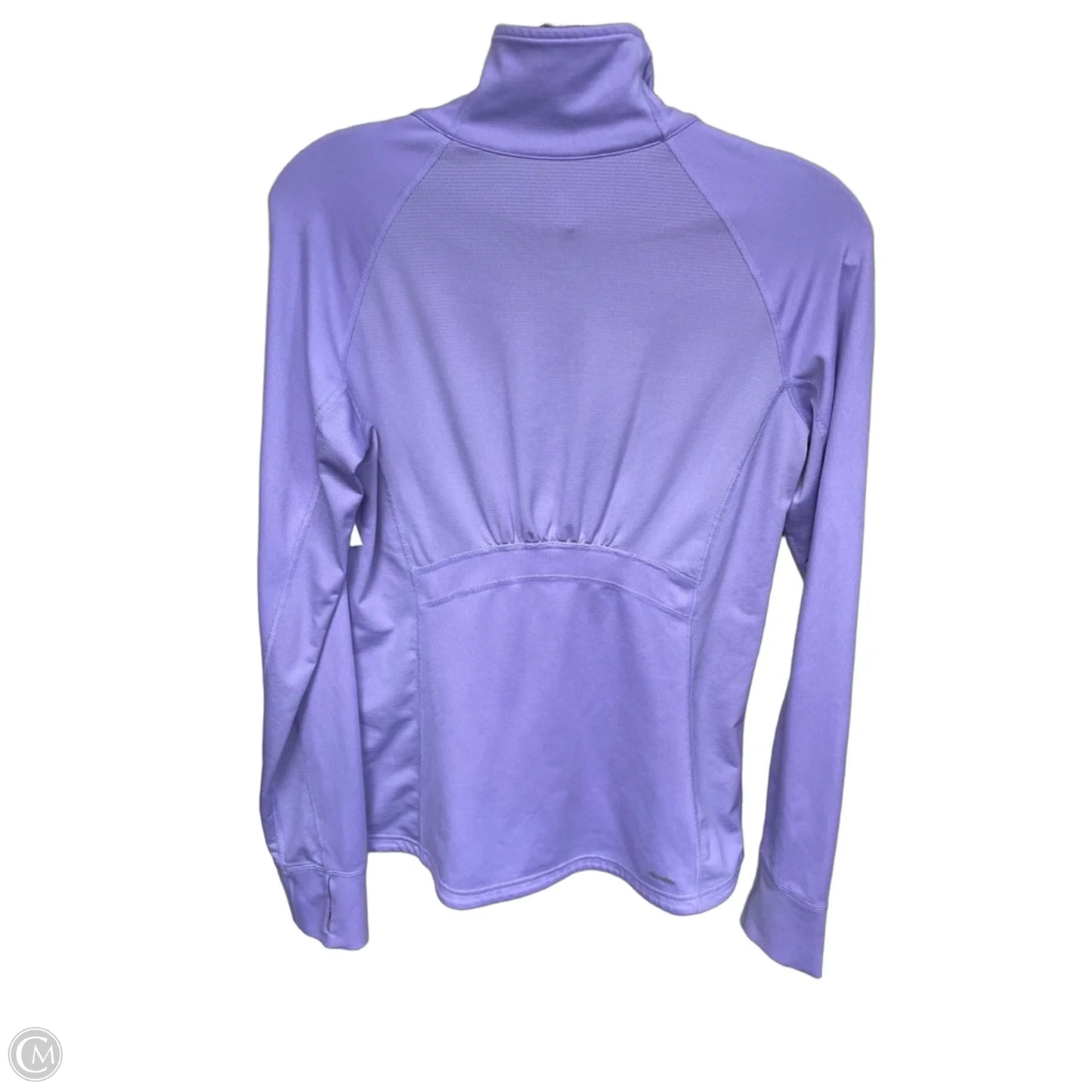 Athletic Top Long Sleeve Collar By Adidas In Purple, Size: S