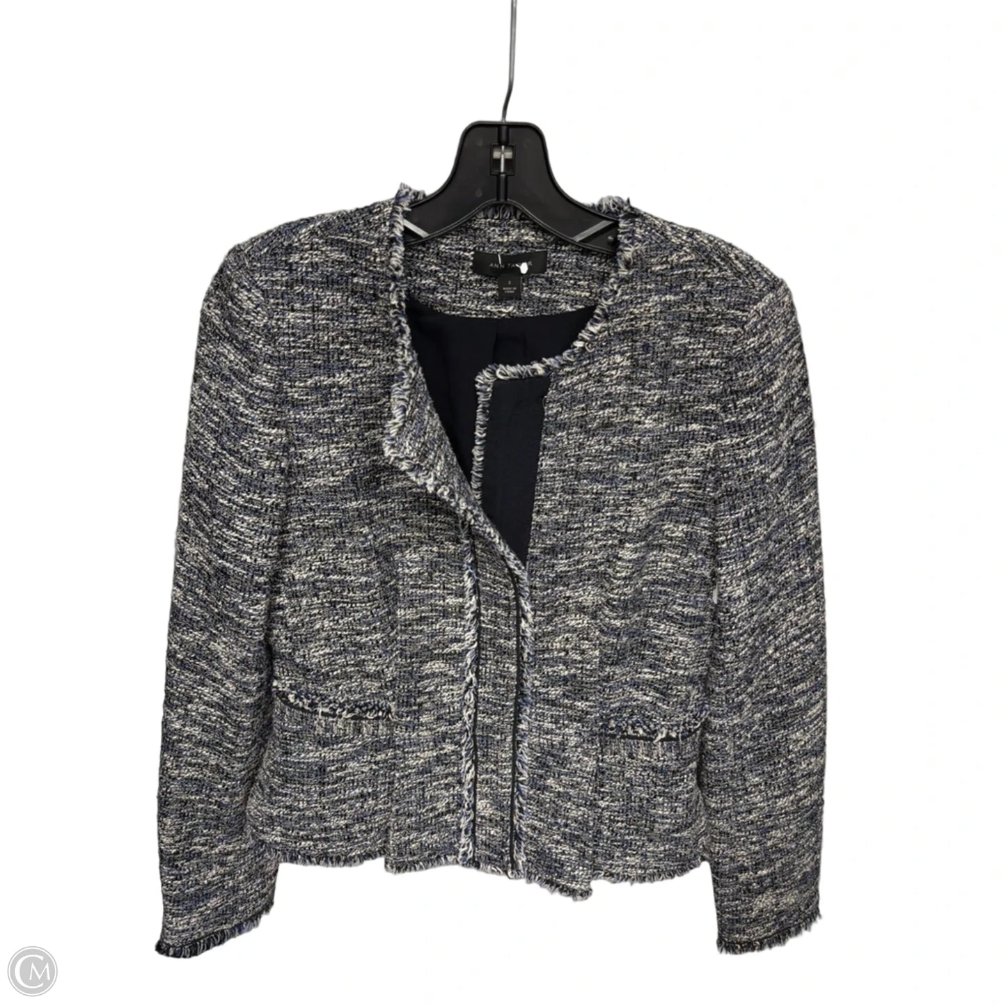 Blazer By Ann Taylor In Blue & White, Size: 2