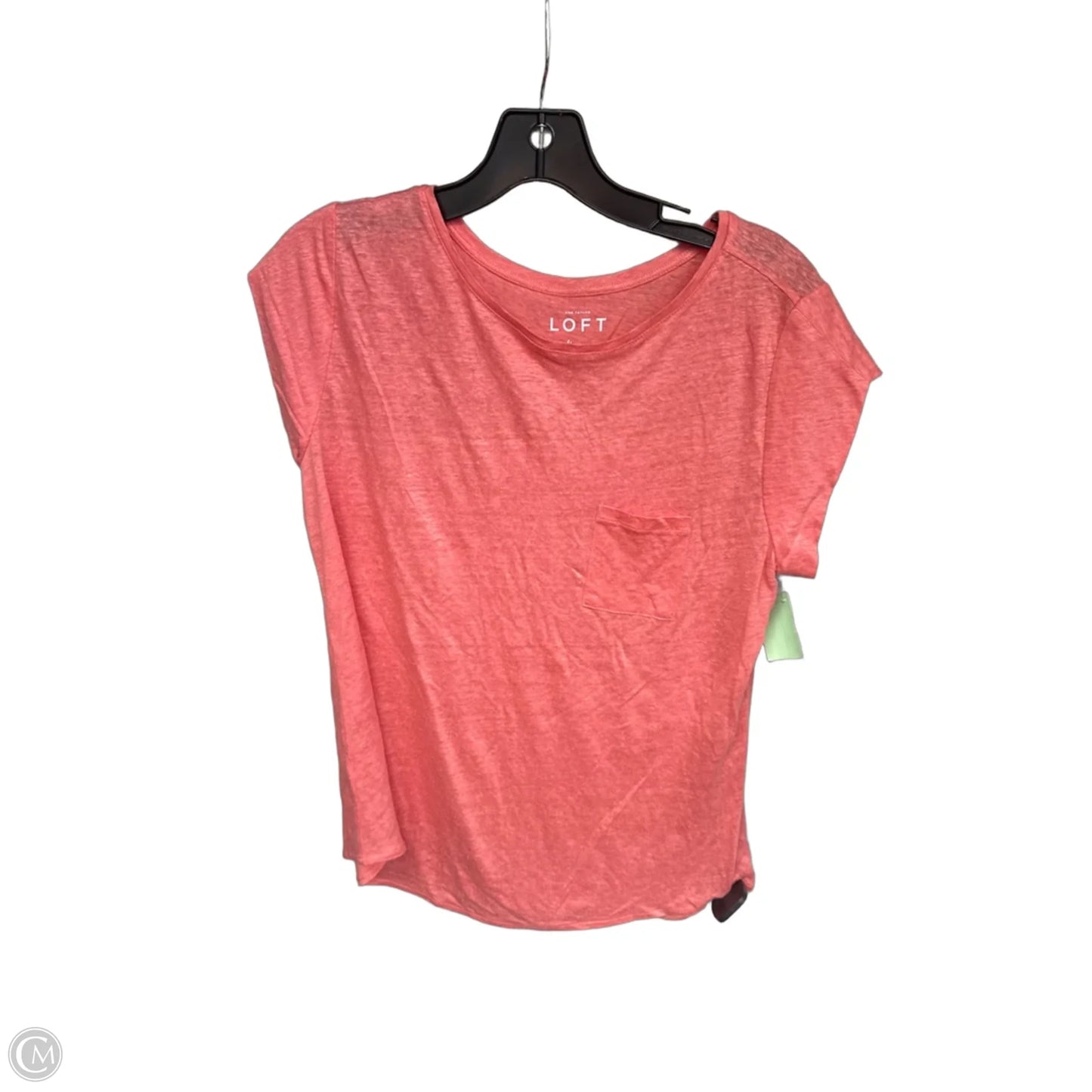Top Short Sleeve By Loft In Coral, Size: M