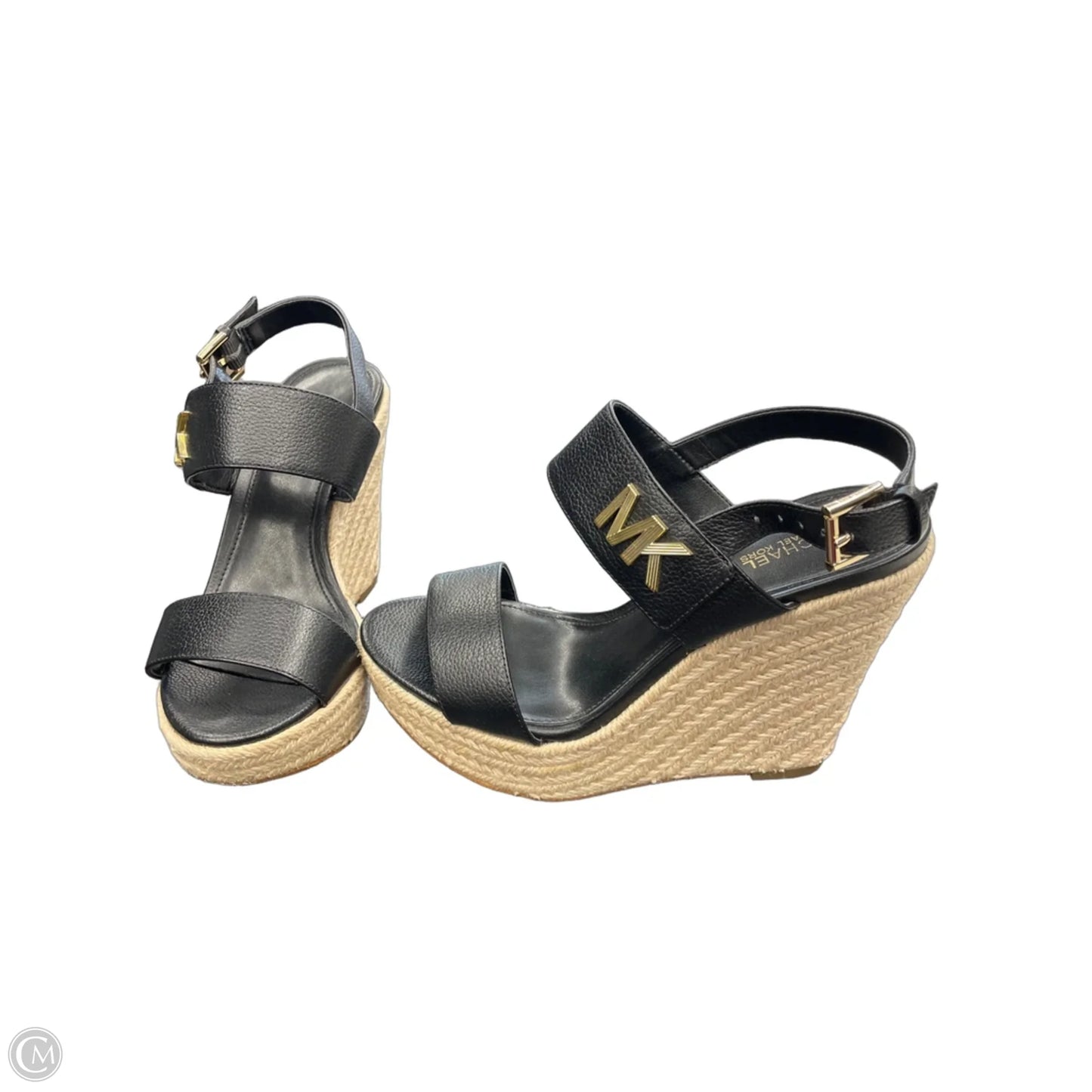 Sandals Heels Wedge By Michael By Michael Kors In Black, Size: 5.5