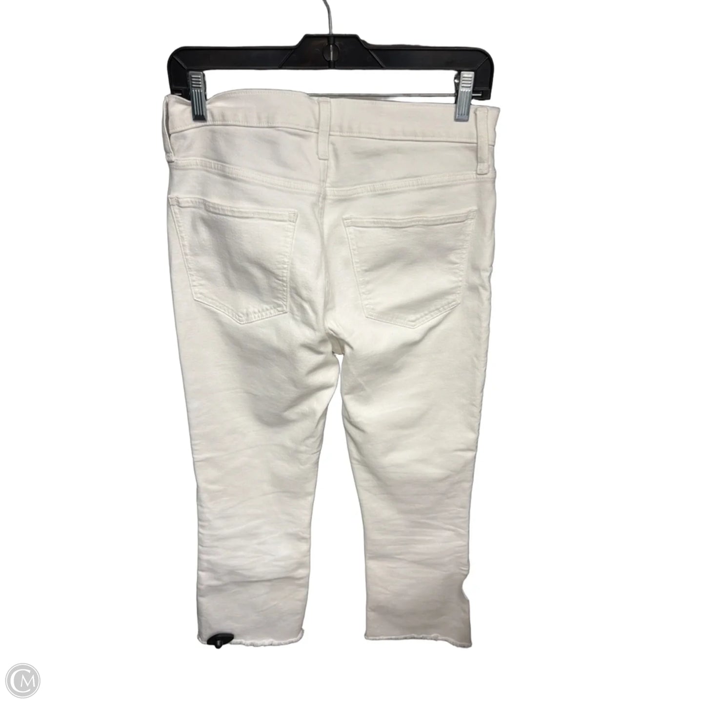 Jeans Cropped By Gap In White Denim, Size: 4