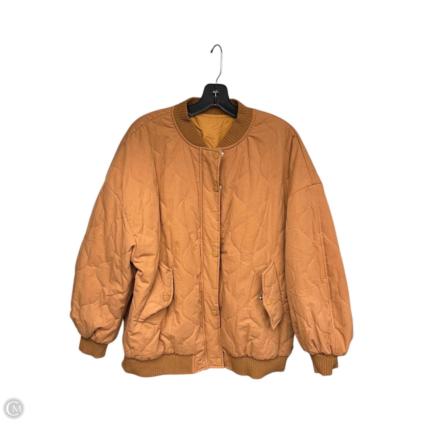 Jacket Puffer & Quilted By Clothes Mentor In Orange, Size: L