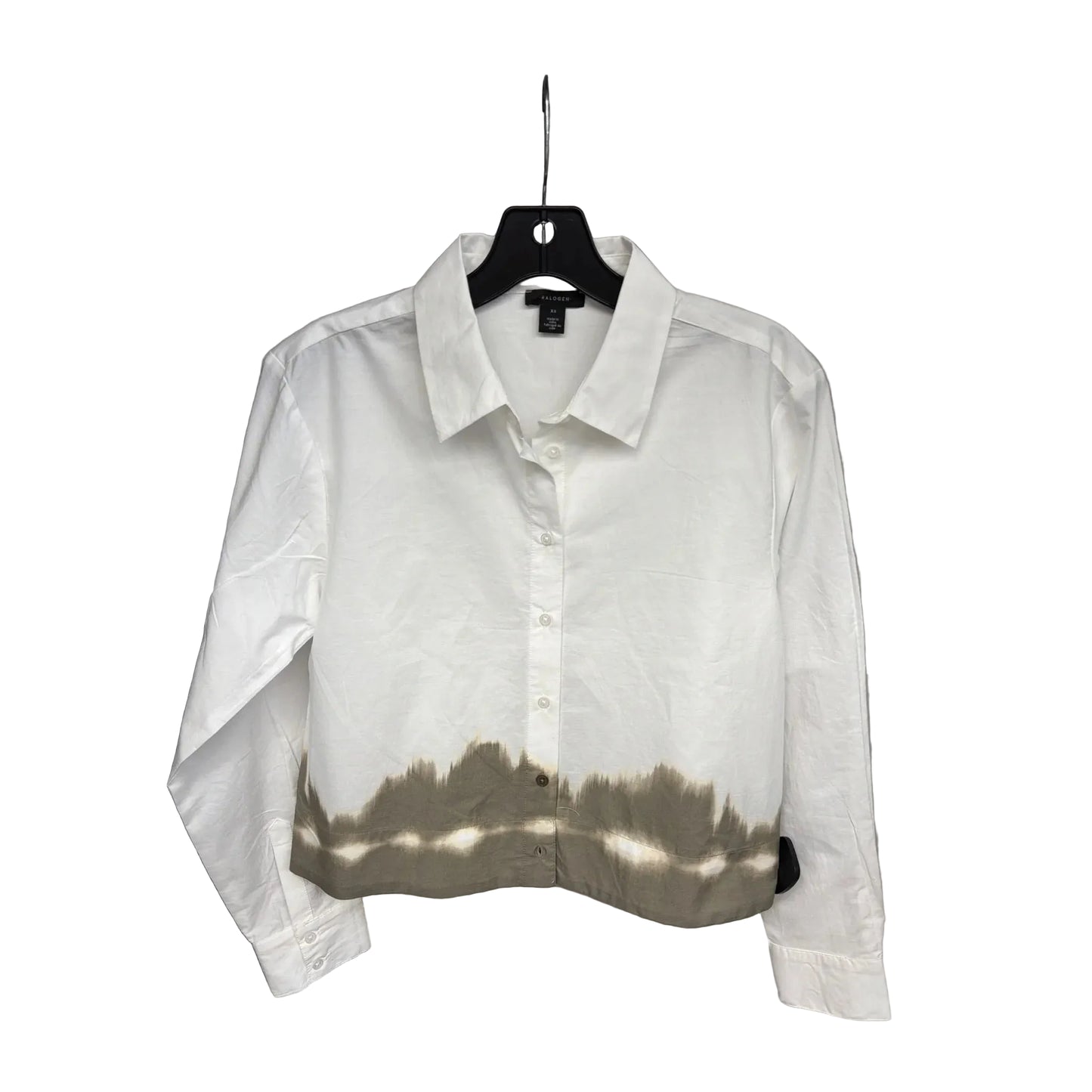 Top Long Sleeve By Halogen In White, Size: Xs