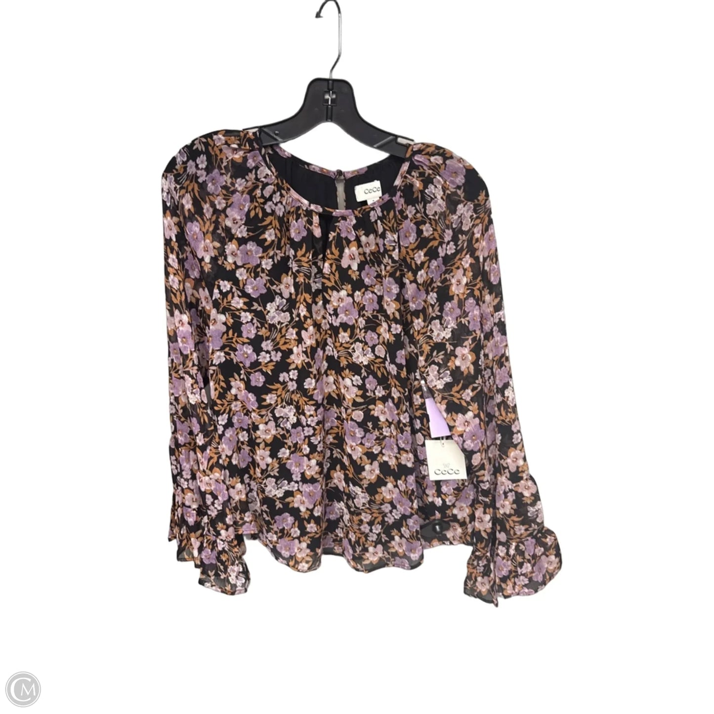 Top Long Sleeve By Cece In Purple, Size: M