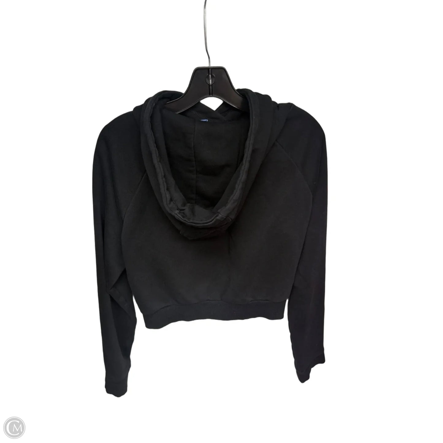 Athletic Sweatshirt Hoodie By Adidas In Black, Size: M