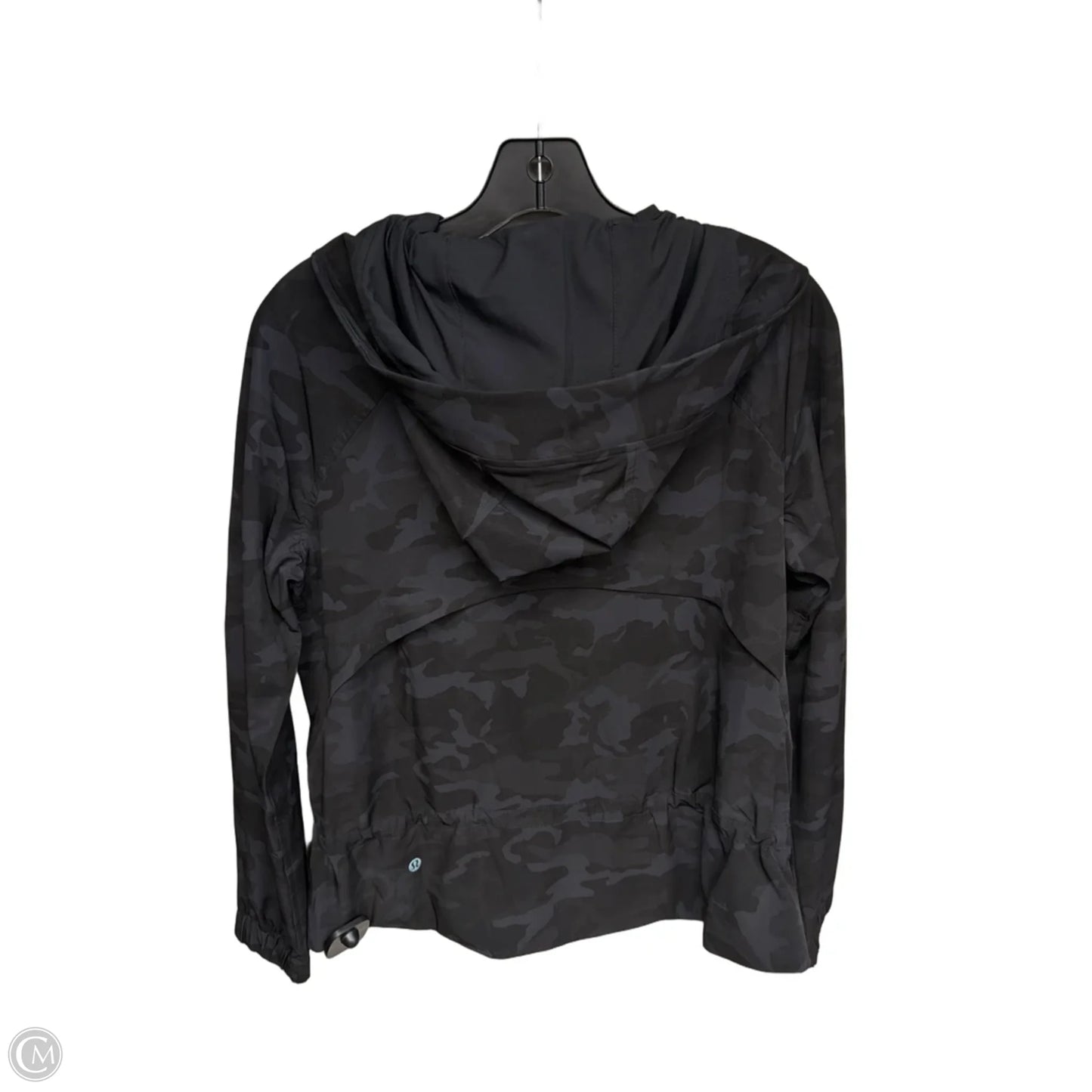 Athletic Jacket By Lululemon In Black & Blue, Size: 4