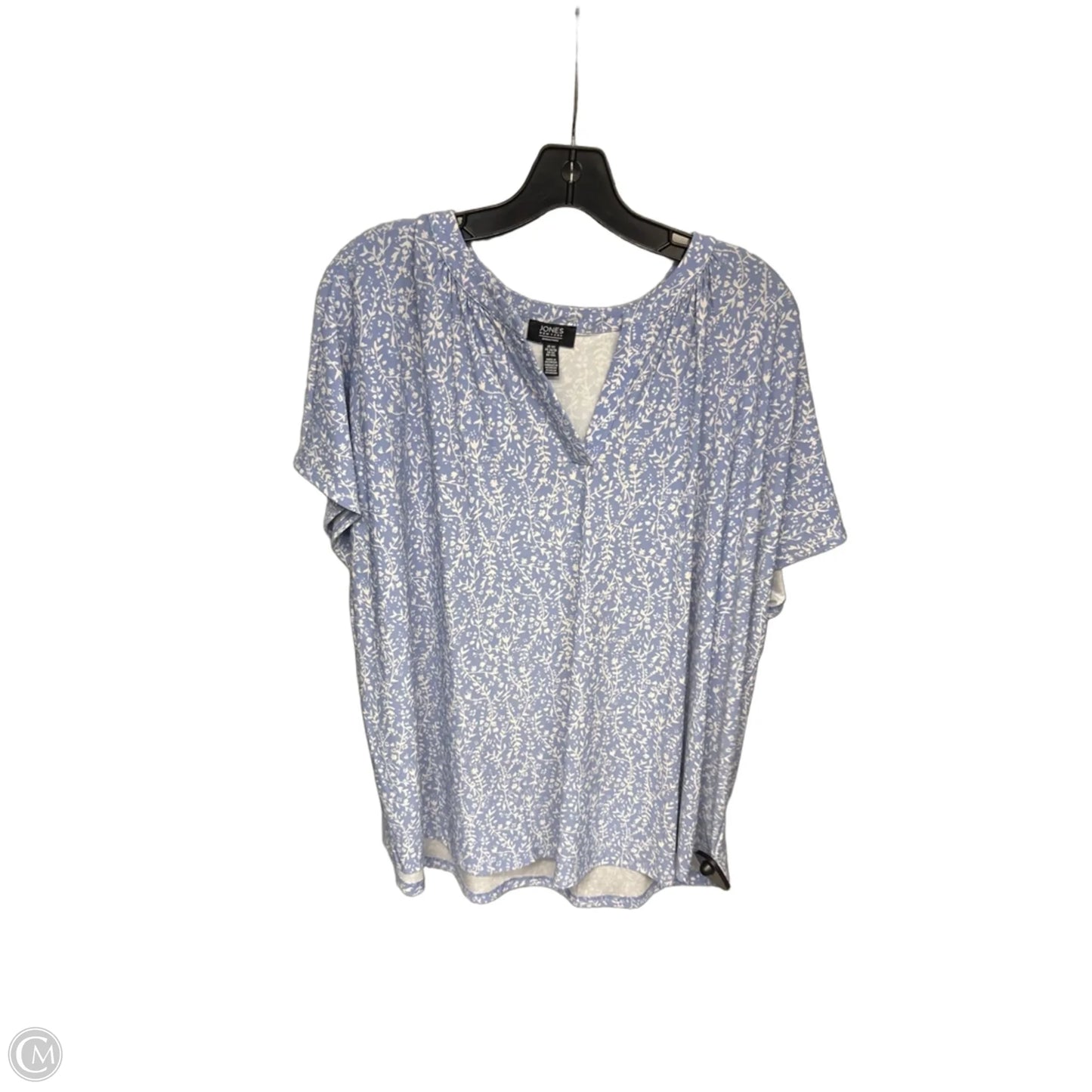 Top Short Sleeve By Jones New York In Blue, Size: 3x
