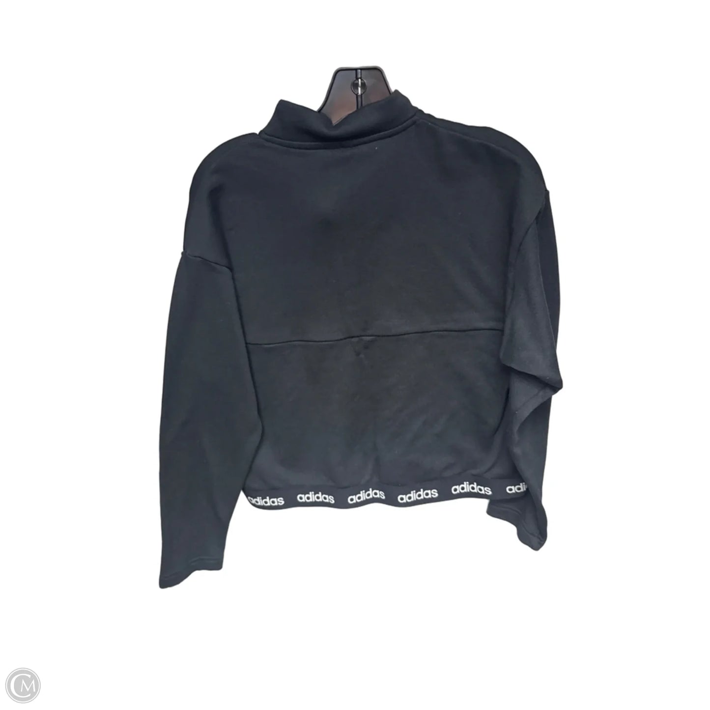 Athletic Sweatshirt Crewneck By Adidas In Black, Size: S