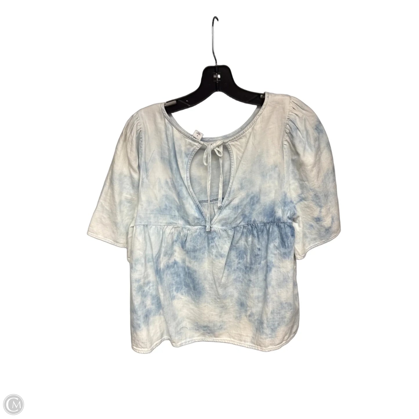 Top Short Sleeve By Old Navy In Blue & White, Size: S