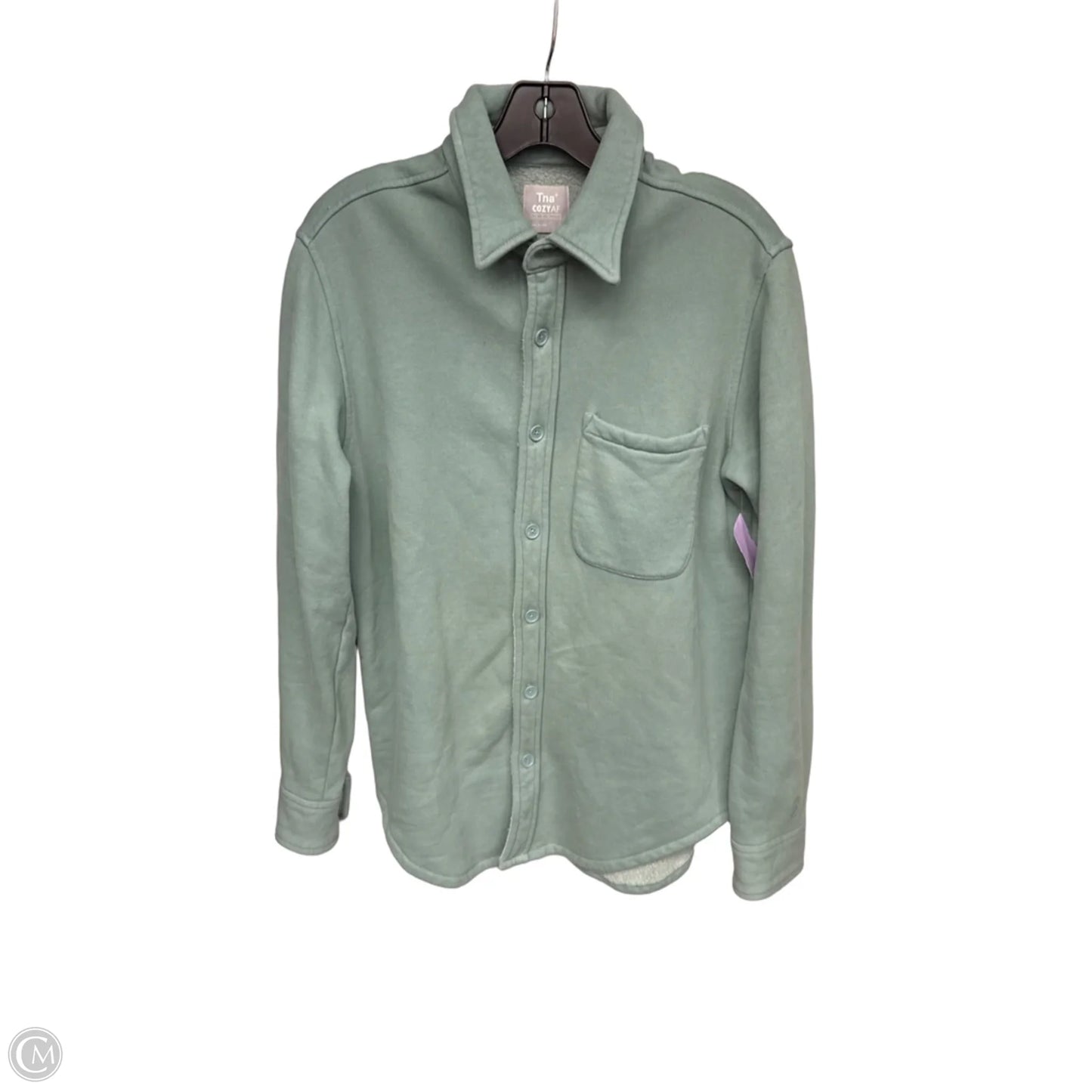 Jacket Shirt By Tna In Green, Size: S