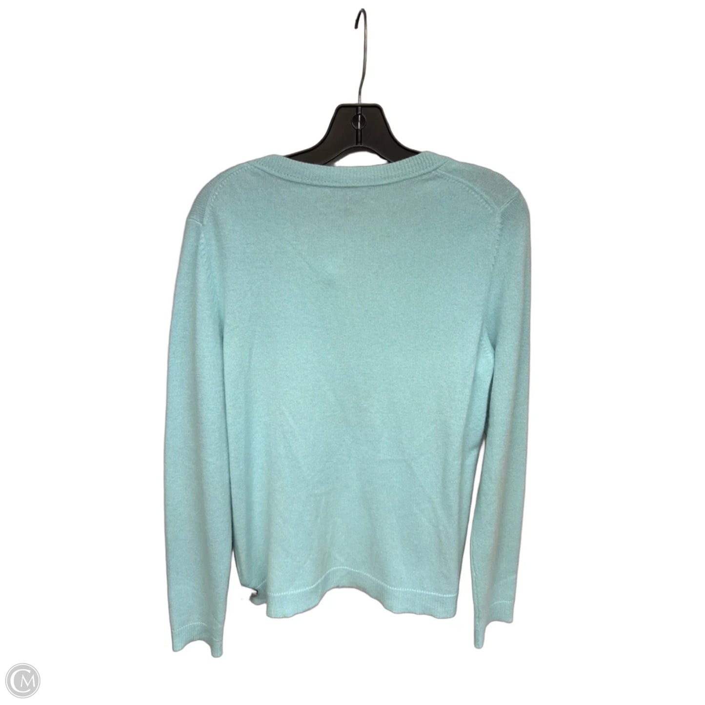 Sweater Cardigan Cashmere By Victor In Aqua, Size: L
