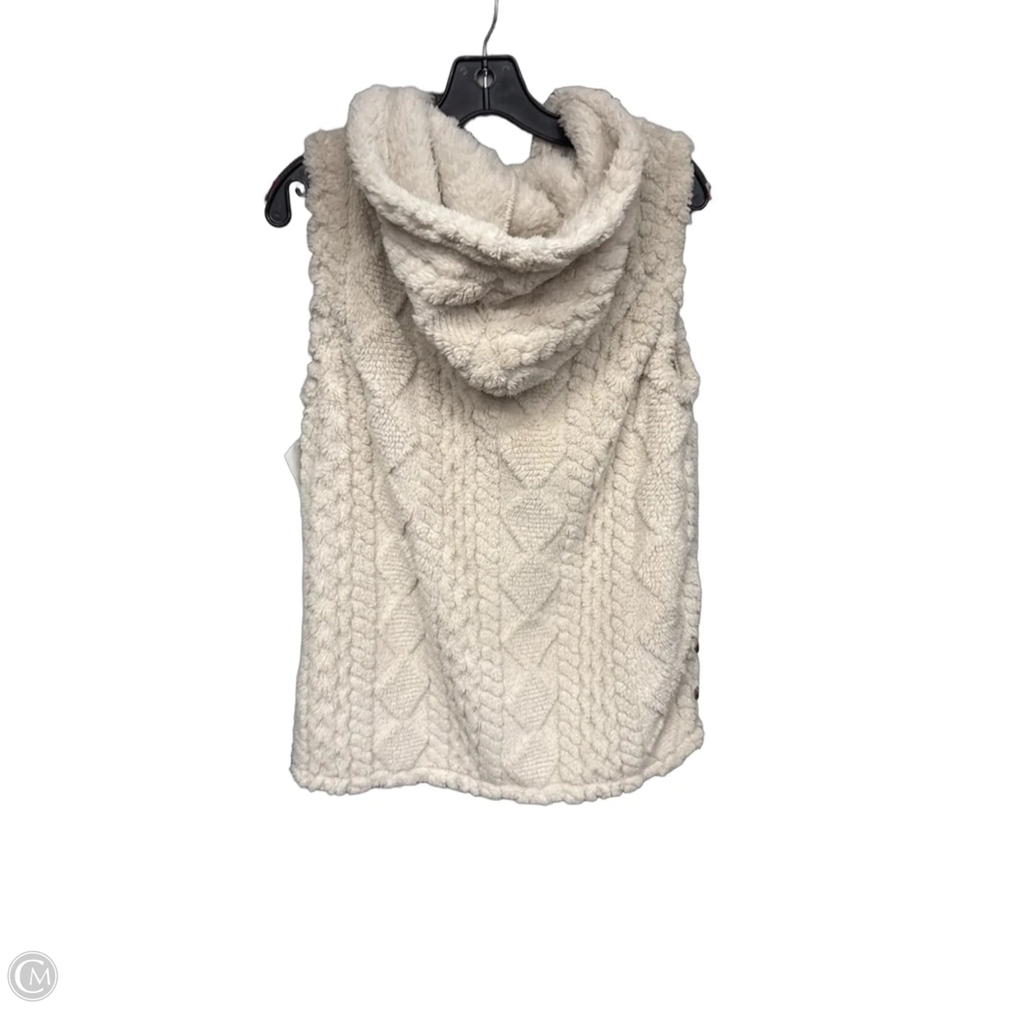 Vest Faux Fur & Sherpa By Clothes Mentor In Beige, Size: M