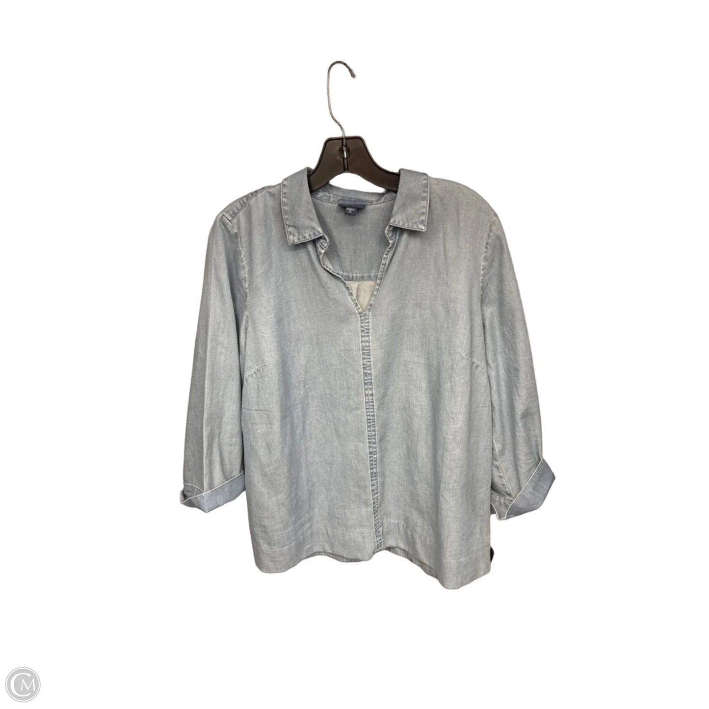 Tunic Long Sleeve By J. Jill In Blue Denim, Size: M