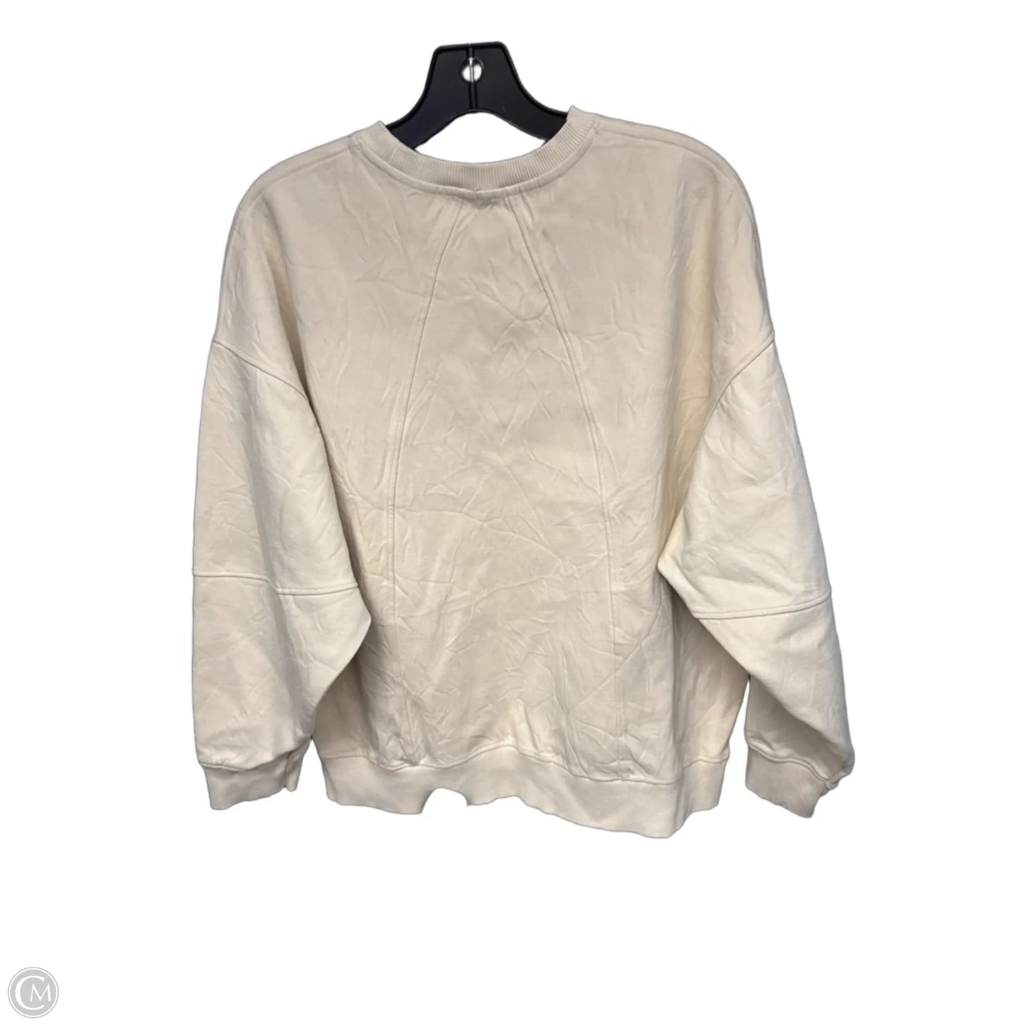 Sweatshirt Crewneck By Zara In Cream, Size: S