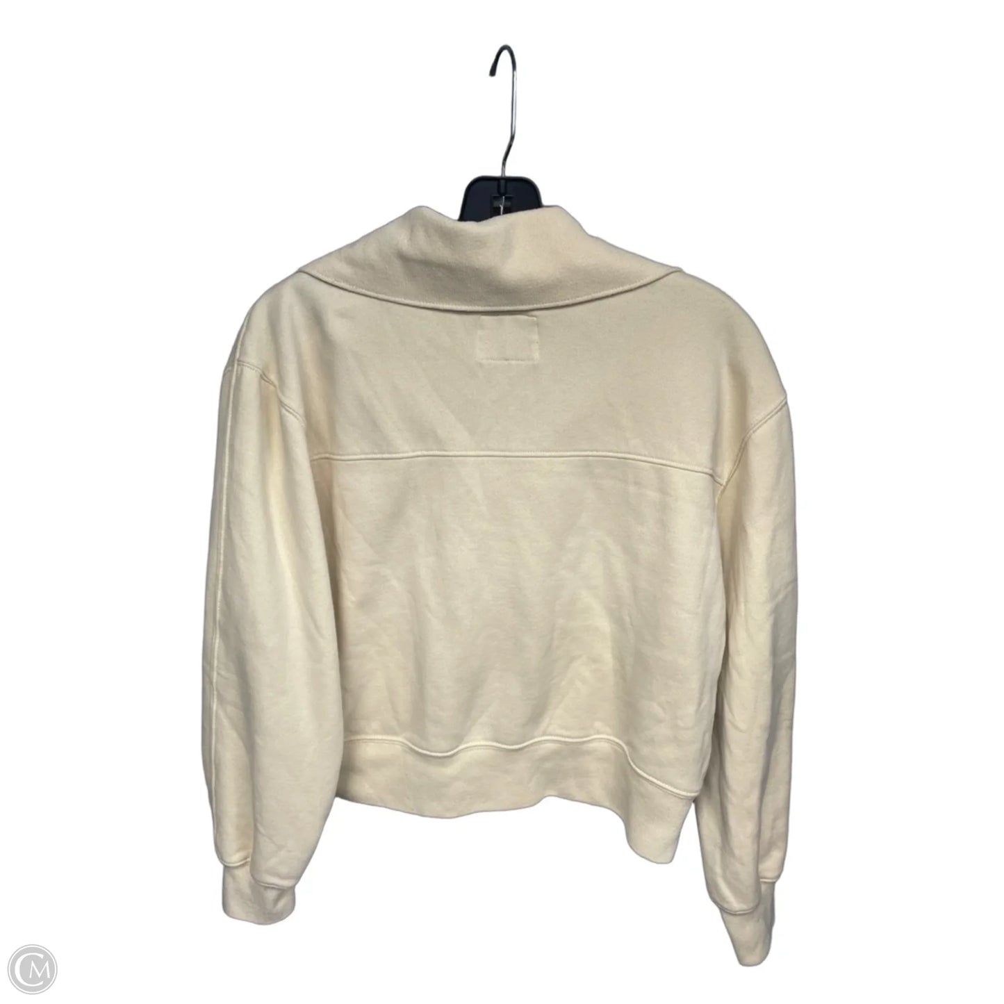 Sweatshirt Collar By Abercrombie And Fitch In Cream, Size: S