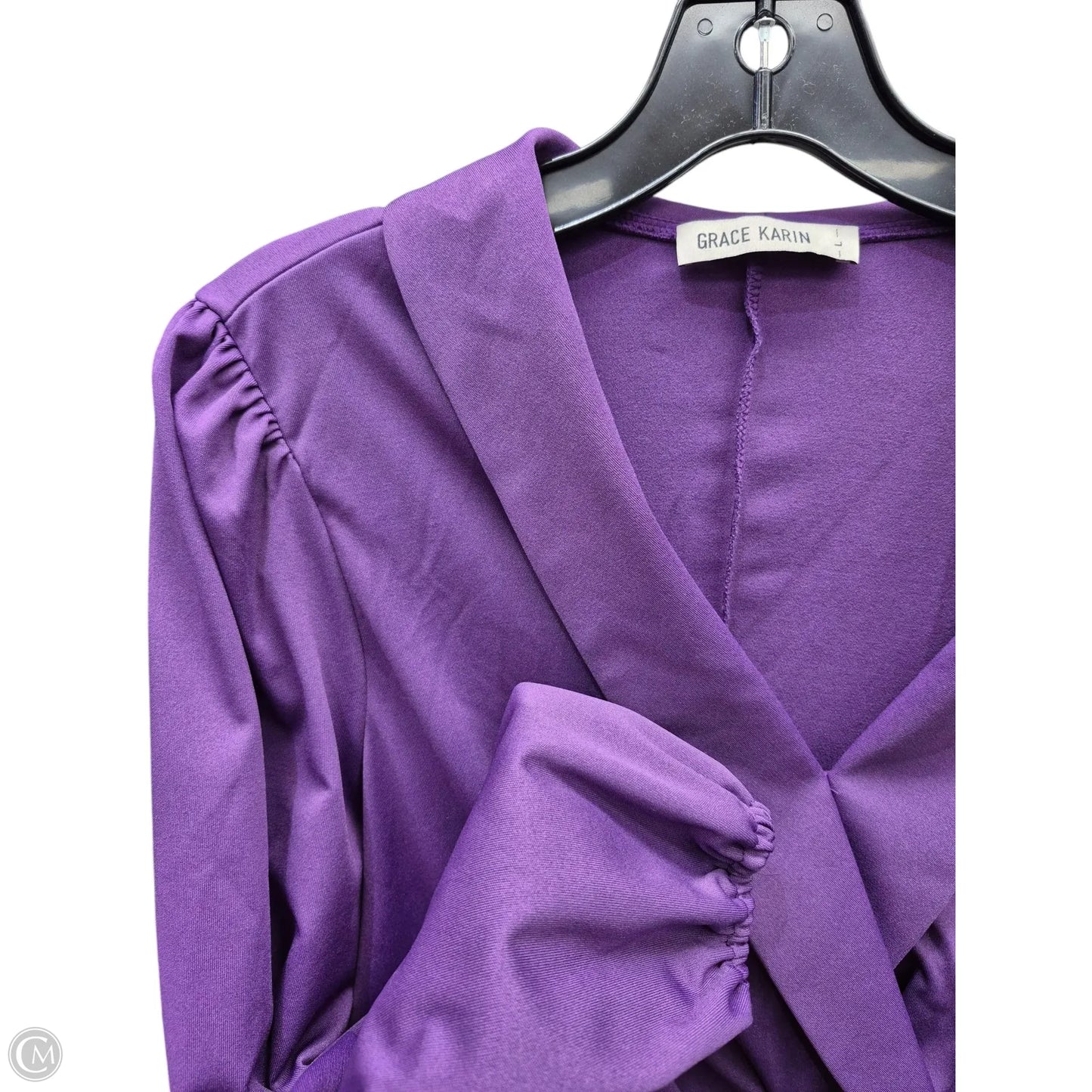 Top Long Sleeve By Grace Karin In Purple, Size: L