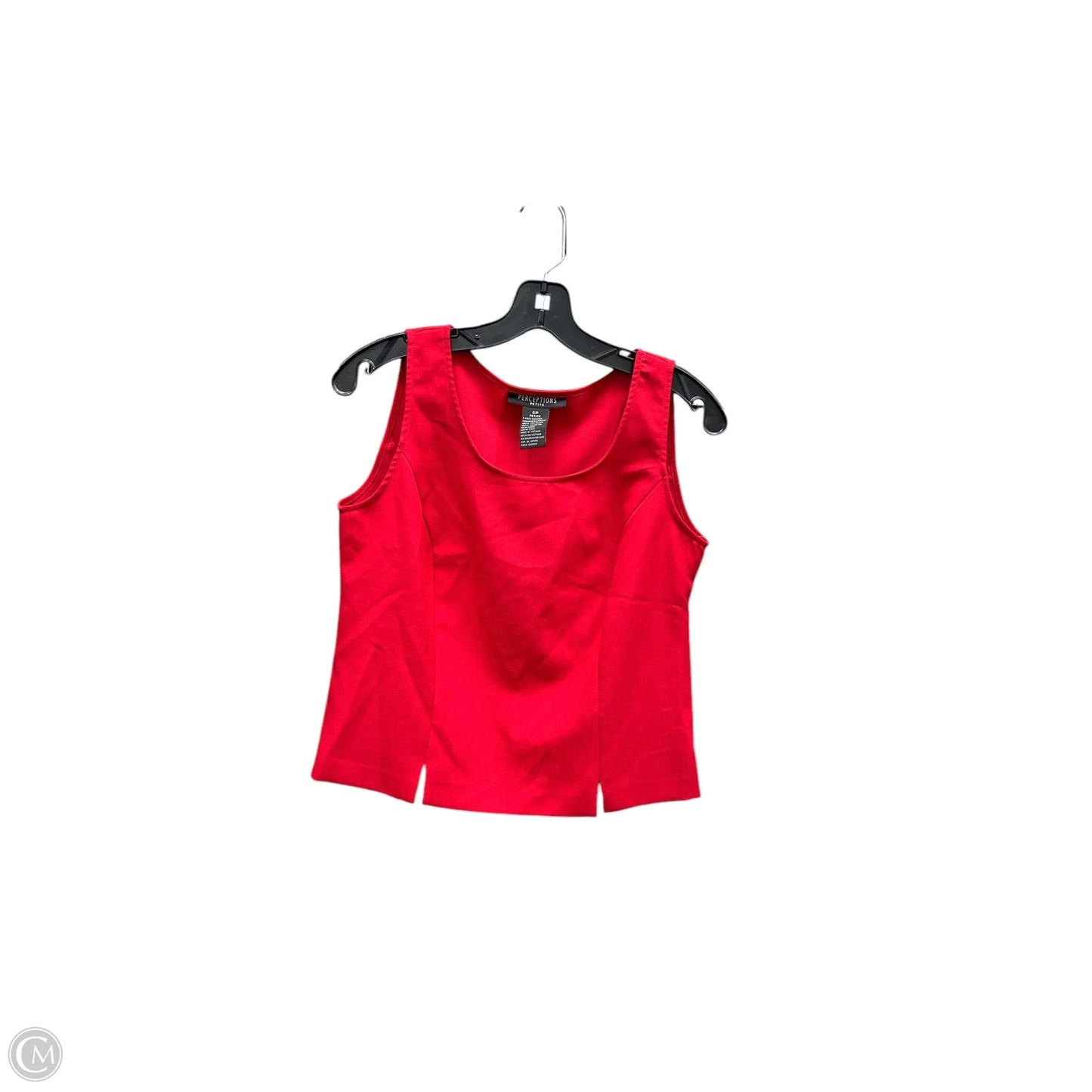Top Sleeveless By Perceptions In Red, Size: 6p