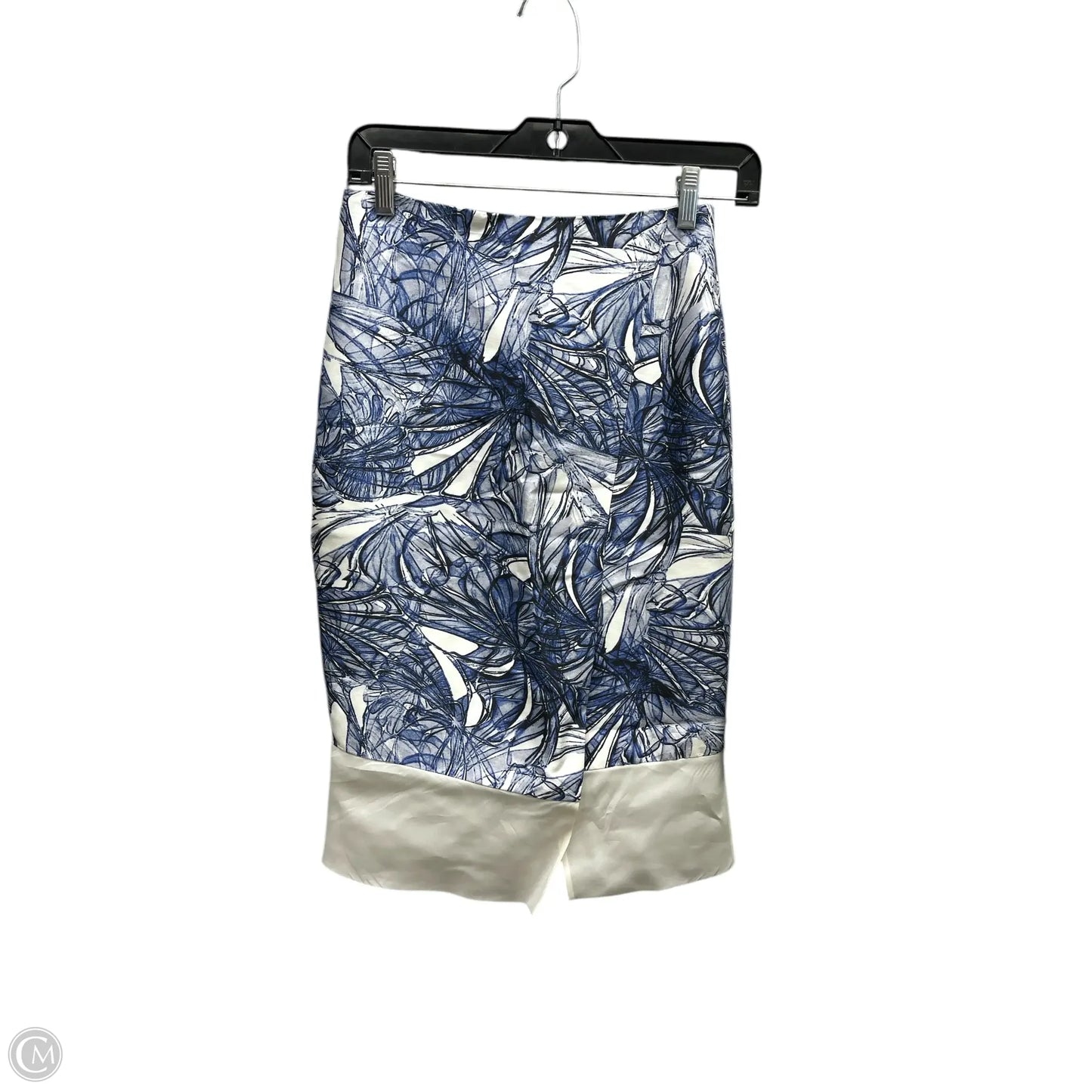 Skirt Midi By Classiques Entier In Blue & White, Size: 0p