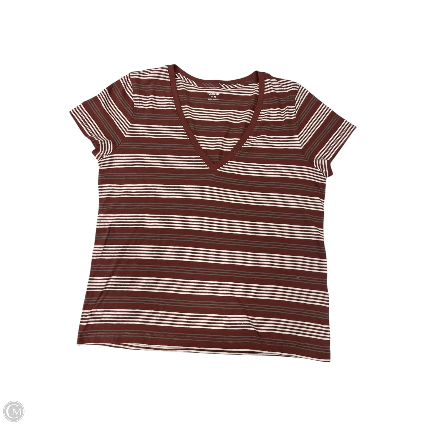 Top Short Sleeve By Madewell In Maroon, Size: M