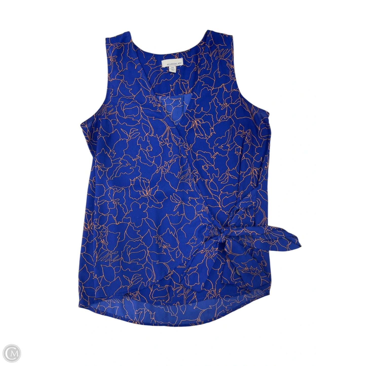 Top Sleeveless By Allison Joy In Blue & Orange, Size: Xs