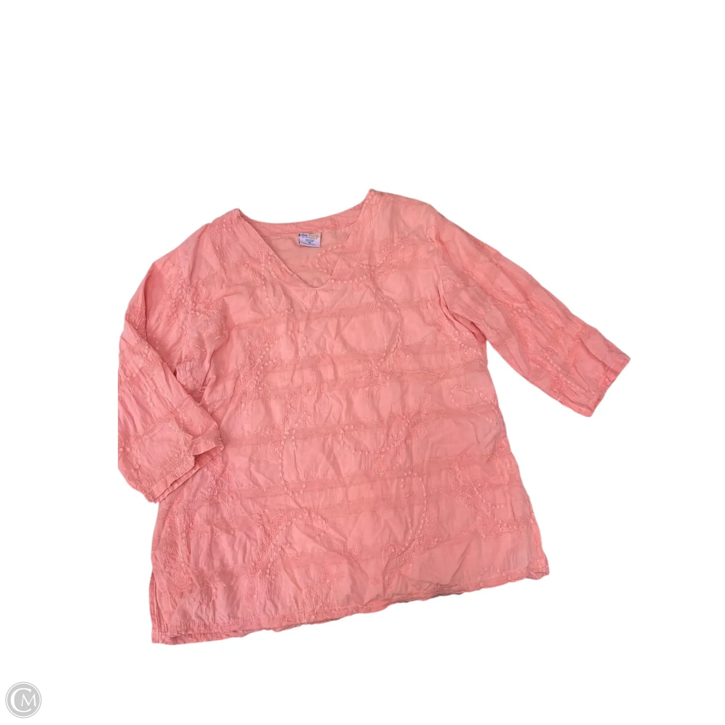 Top 3/4 Sleeve By Clothes Mentor In Pink, Size: M