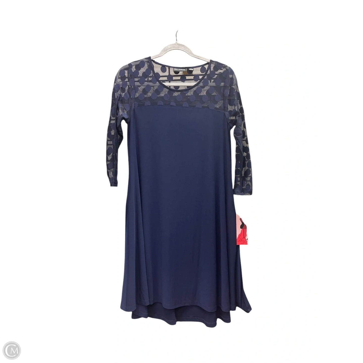 Dress Party Midi By Nina Leonard In Navy, Size: S