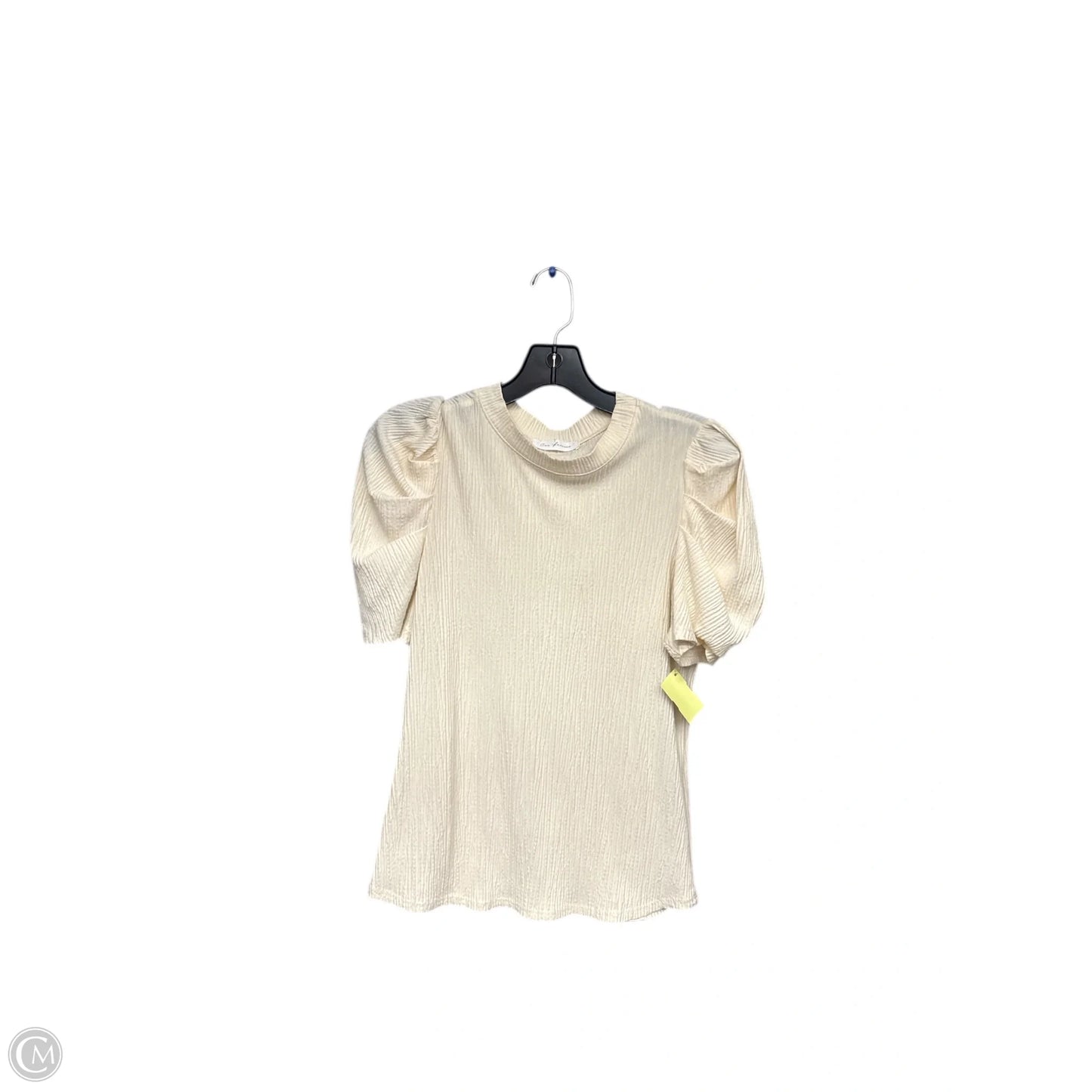 Top Short Sleeve By Ces Femme In Cream, Size: S
