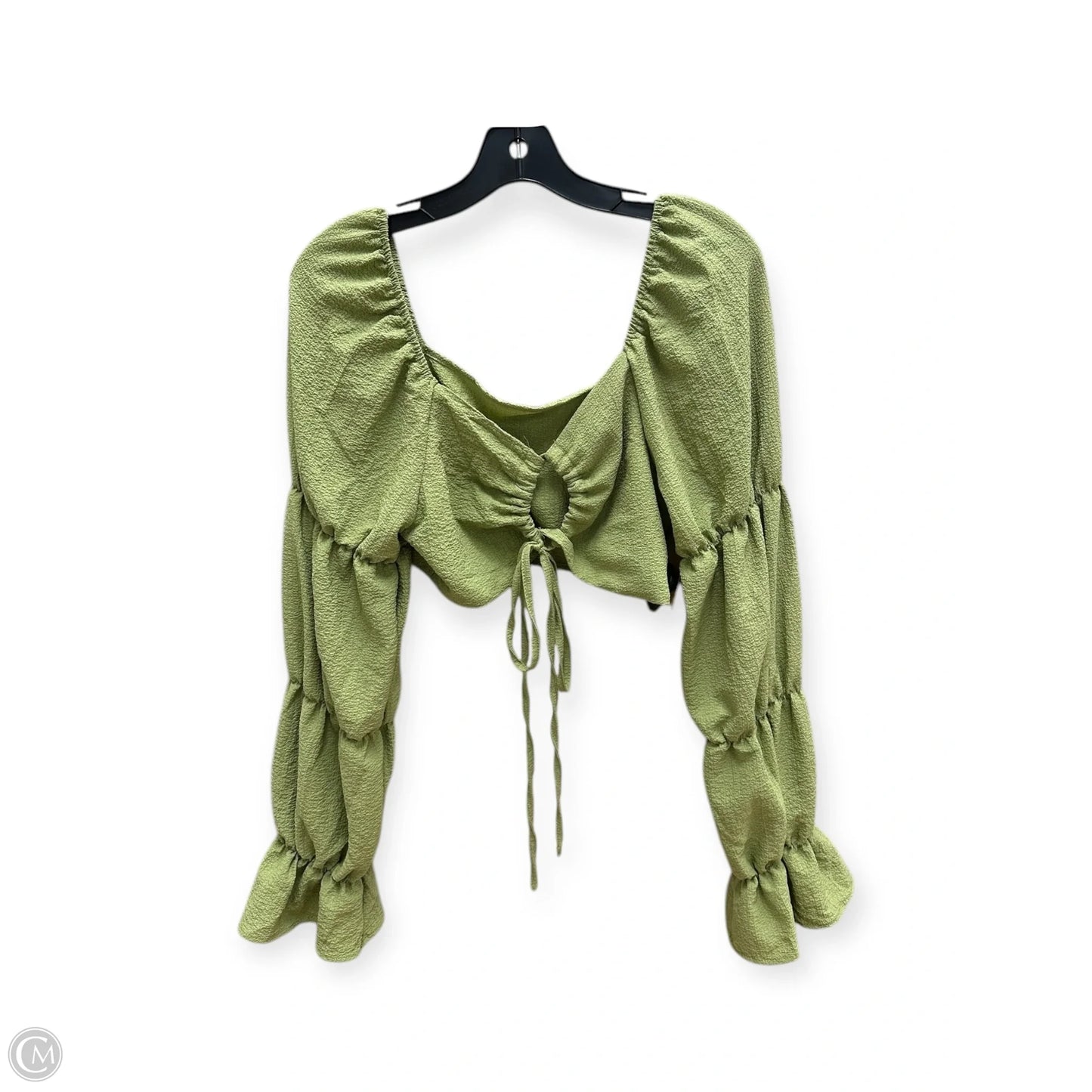 Top Long Sleeve By Shein In Green, Size: M