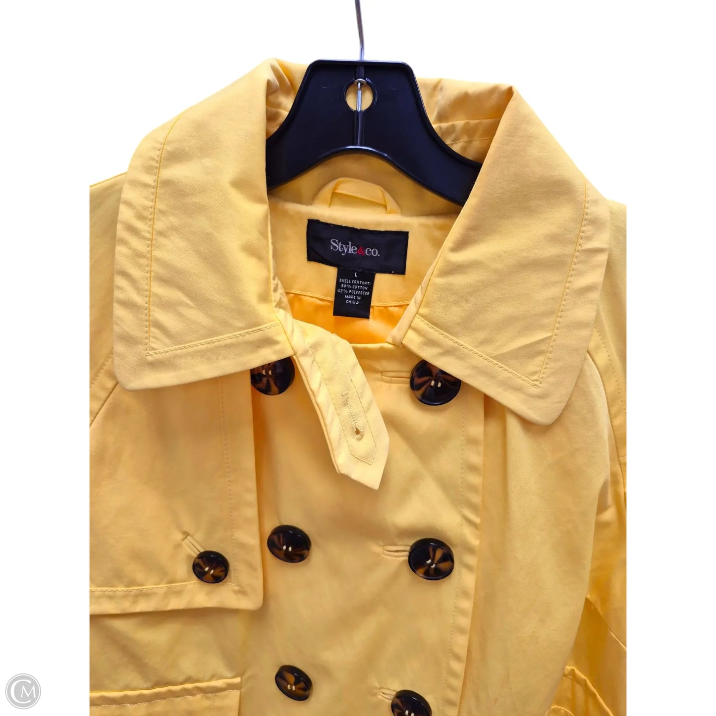 Jacket Other By Style And Company In Yellow, Size: L