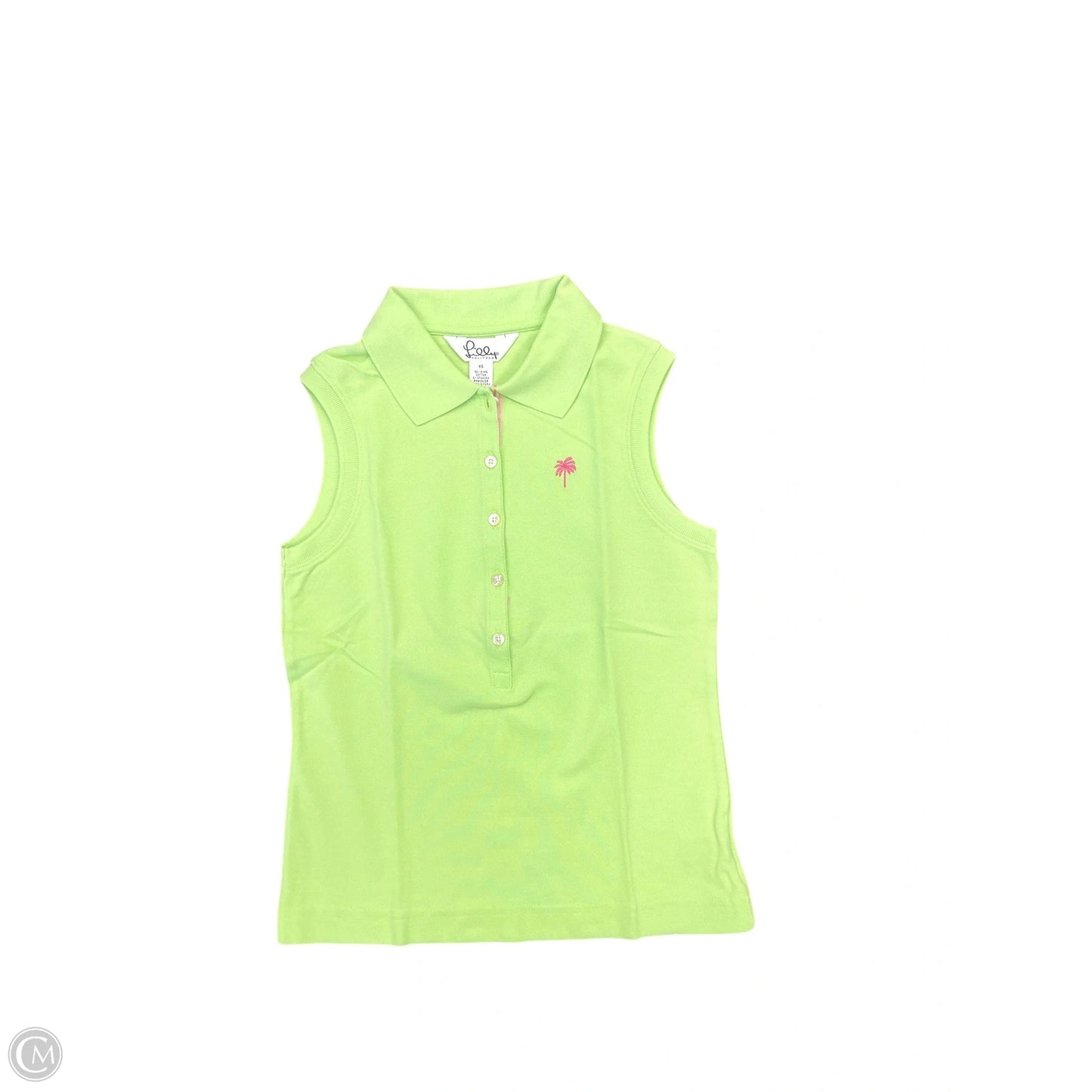 Top Sleeveless Designer By Lilly Pulitzer In Green, Size: Xs