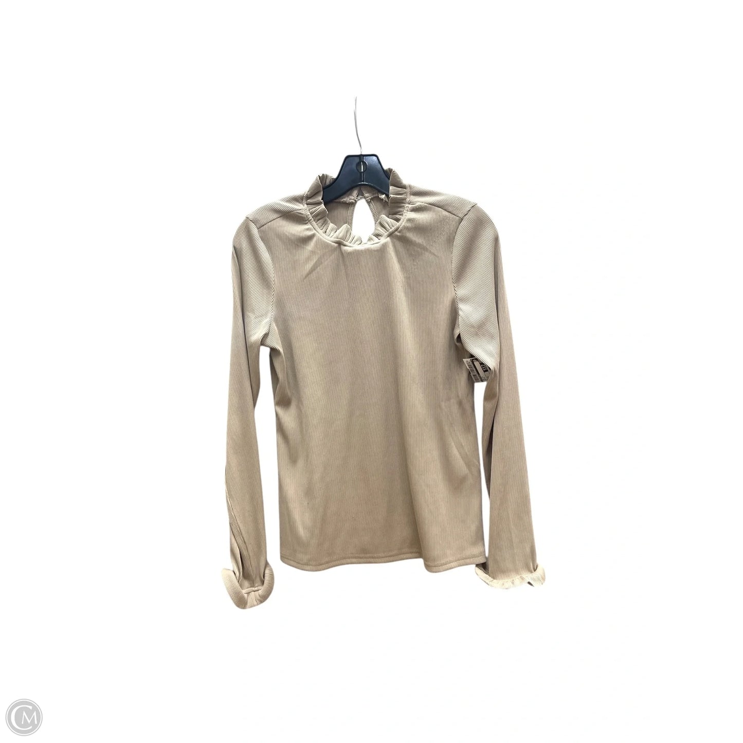 Top Long Sleeve By Listicle In Beige, Size: M