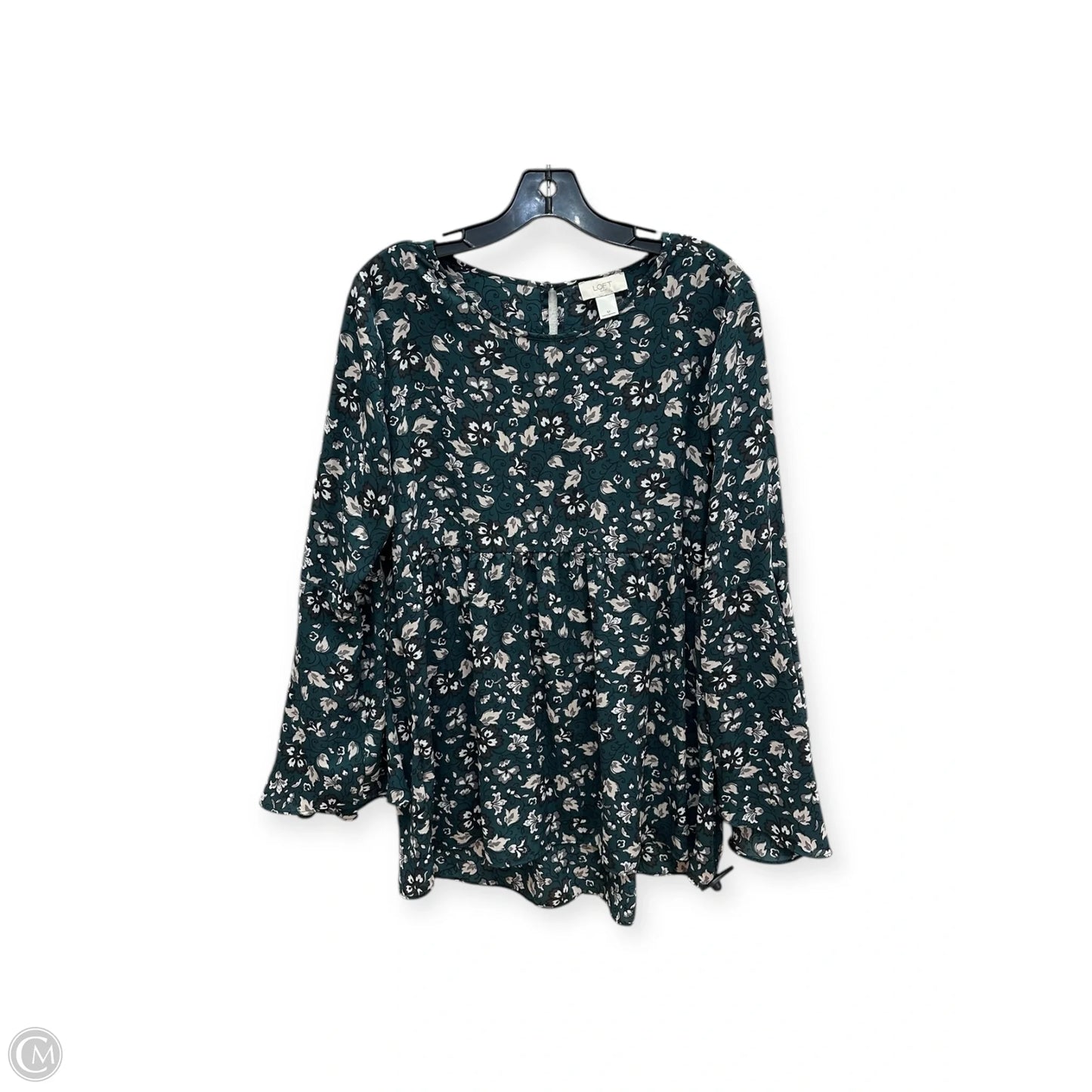 Top Long Sleeve By Loft In Green, Size: M