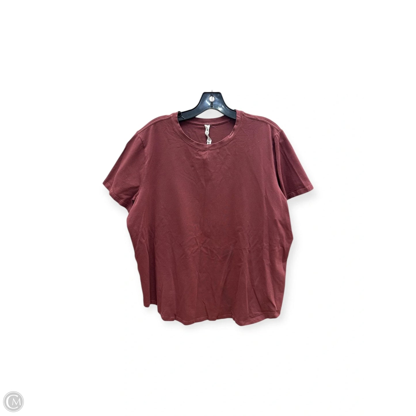 Athletic Top Short Sleeve By Lululemon In Brown, Size: 16