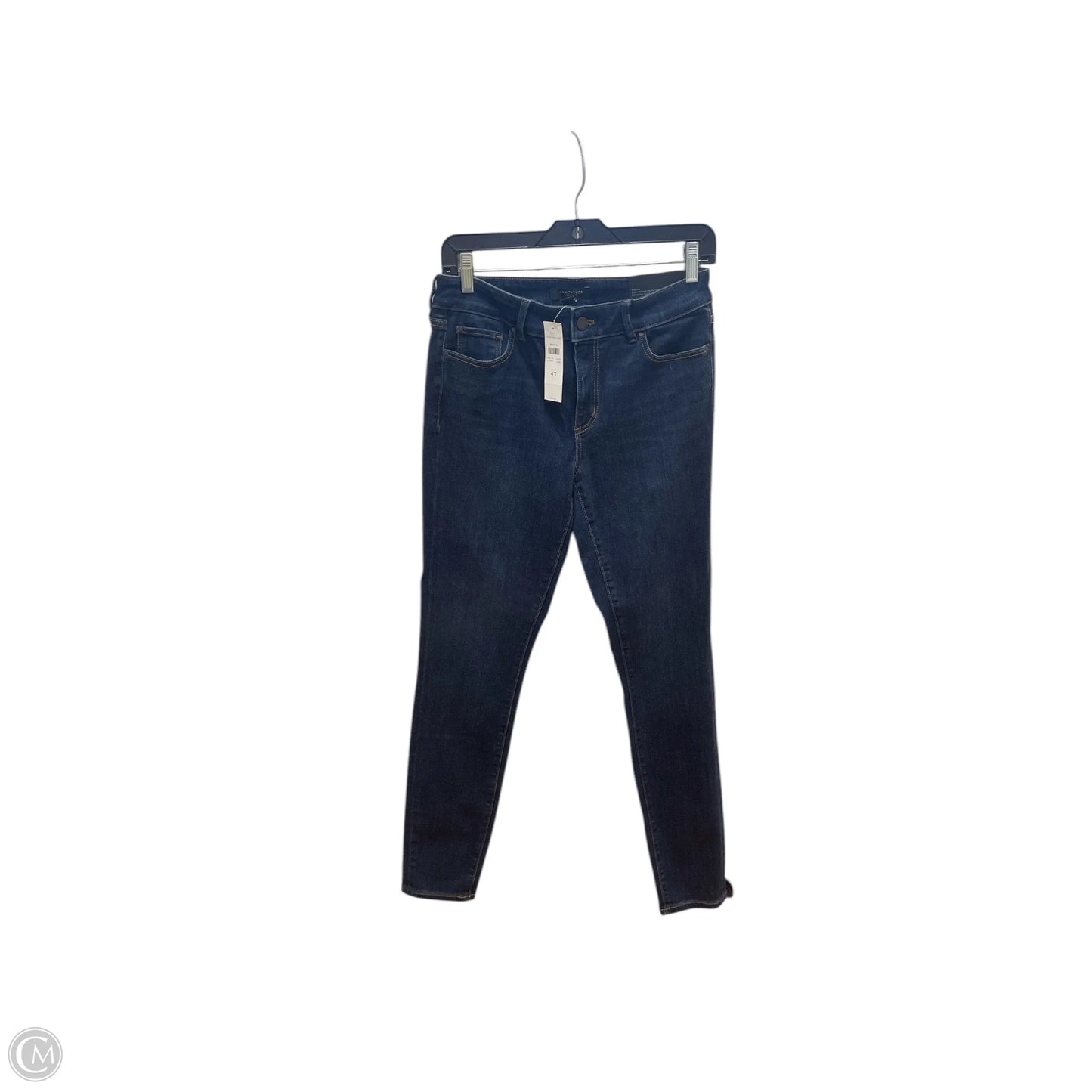 Jeans Skinny By Ann Taylor In Blue Denim, Size: 4