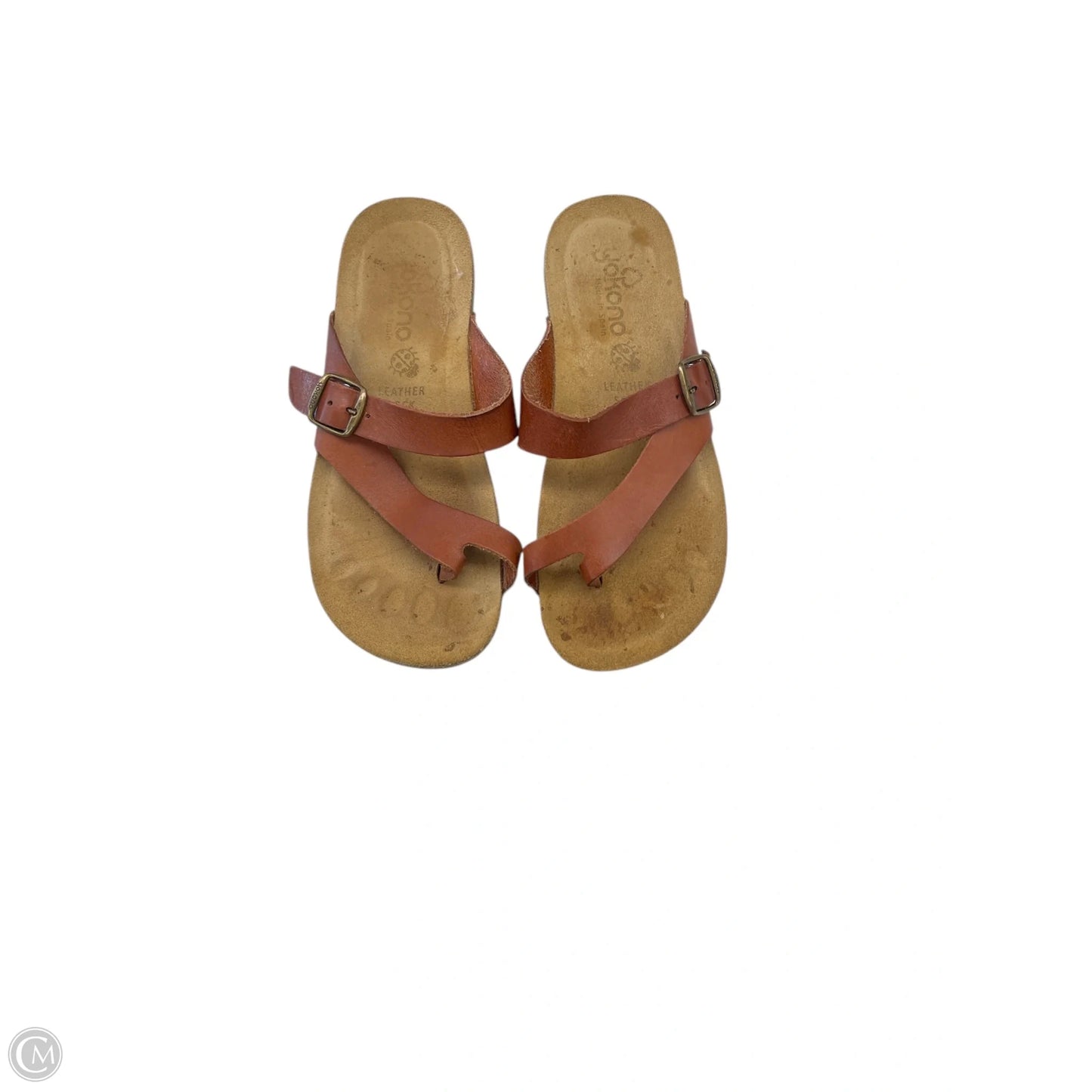 Sandals Flats By Clothes Mentor In Brown, Size: 8