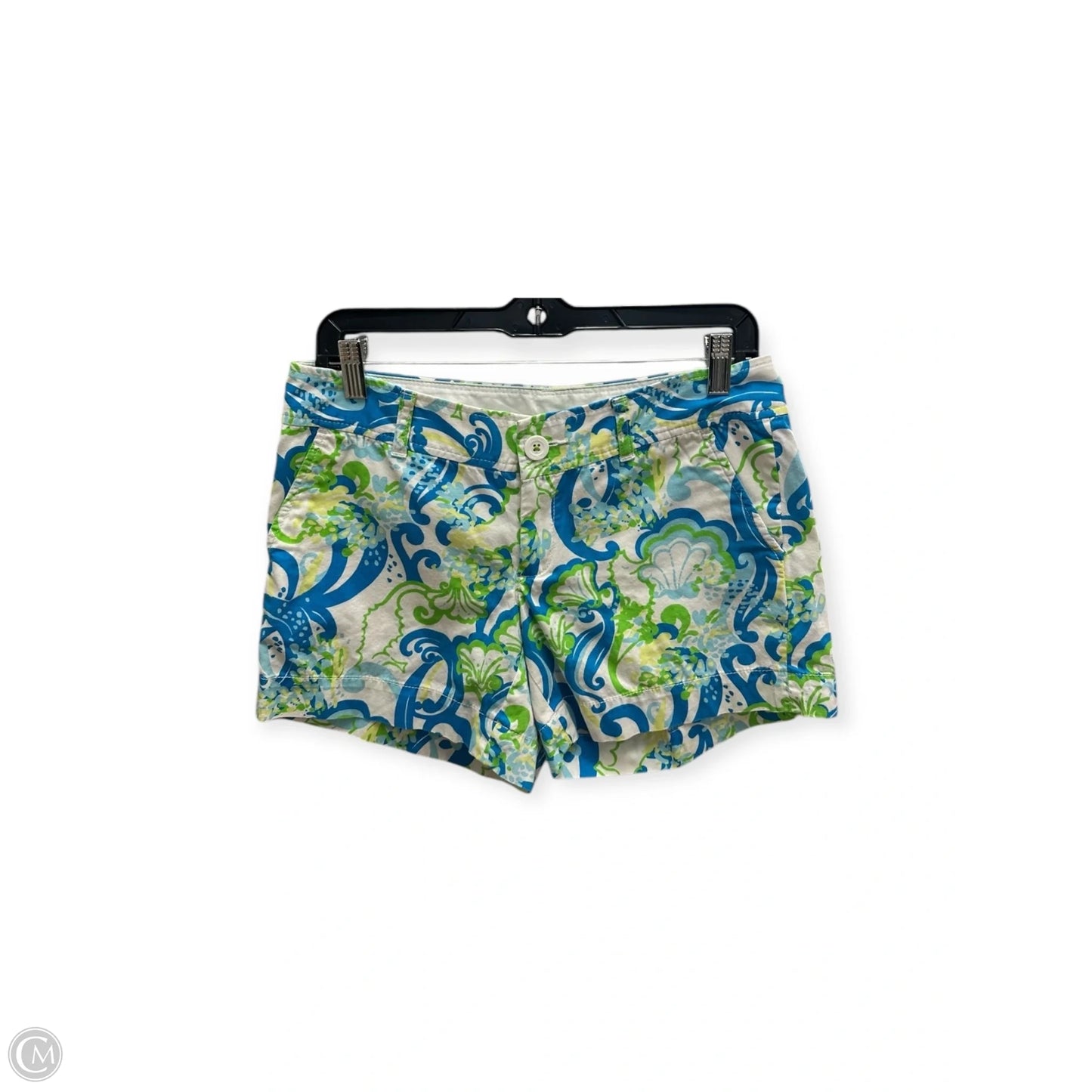 Shorts Designer By Lilly Pulitzer In Blue & Green, Size: 4