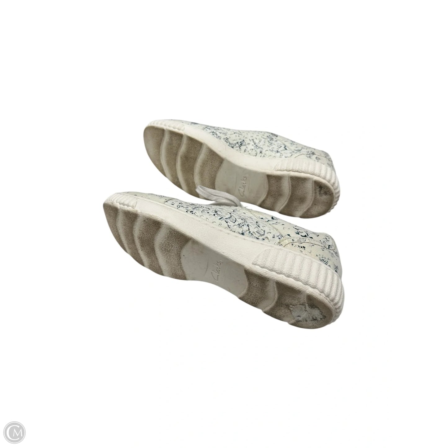 Shoes Athletic By Clarks In Blue & Cream, Size: 7.5