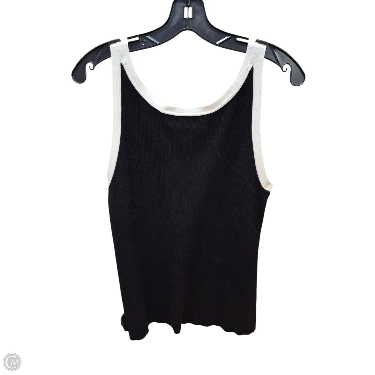 Top Sleeveless Designer By Karl Lagerfeld In Black & White, Size: L