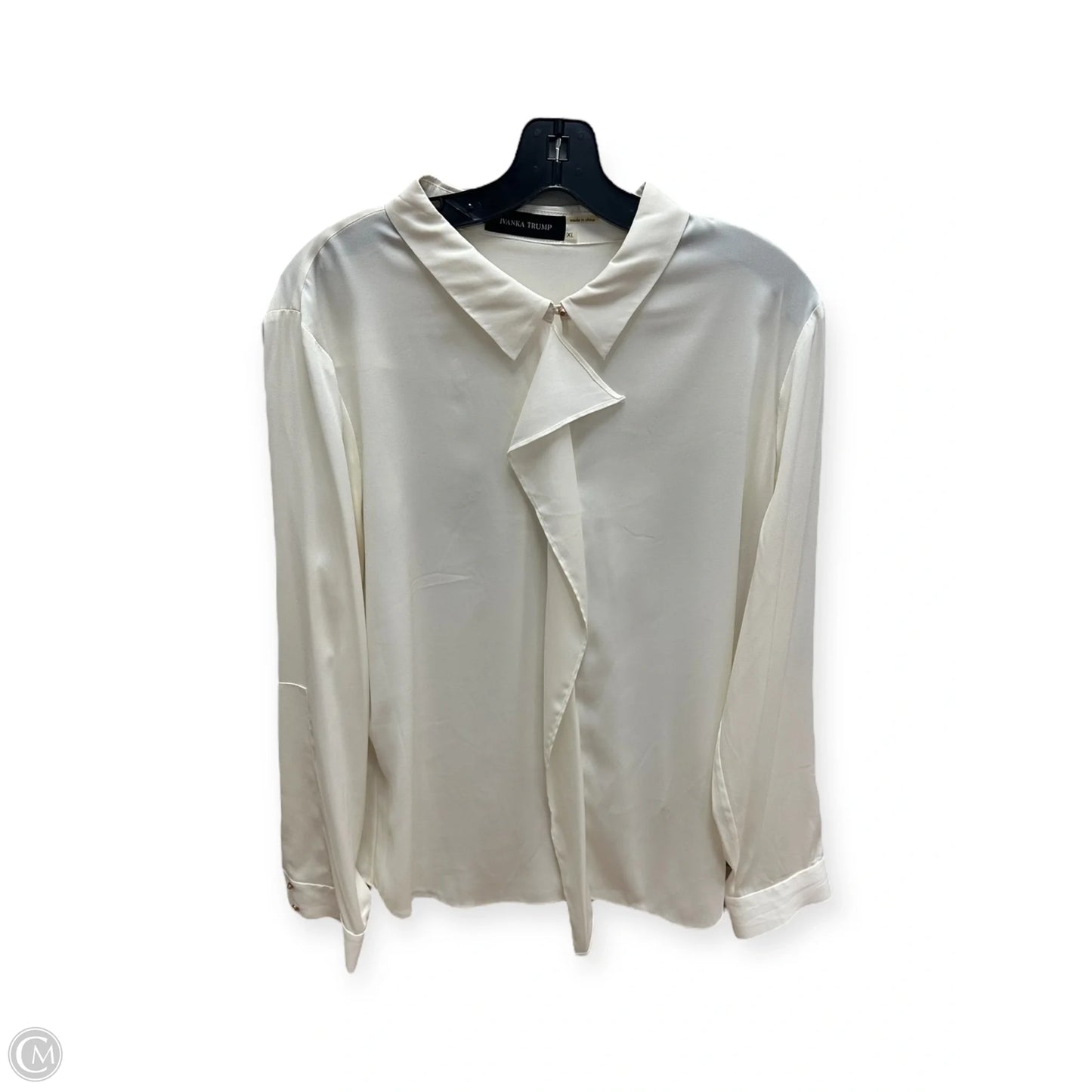 Top Long Sleeve By Ivanka Trump In Cream, Size: Xl