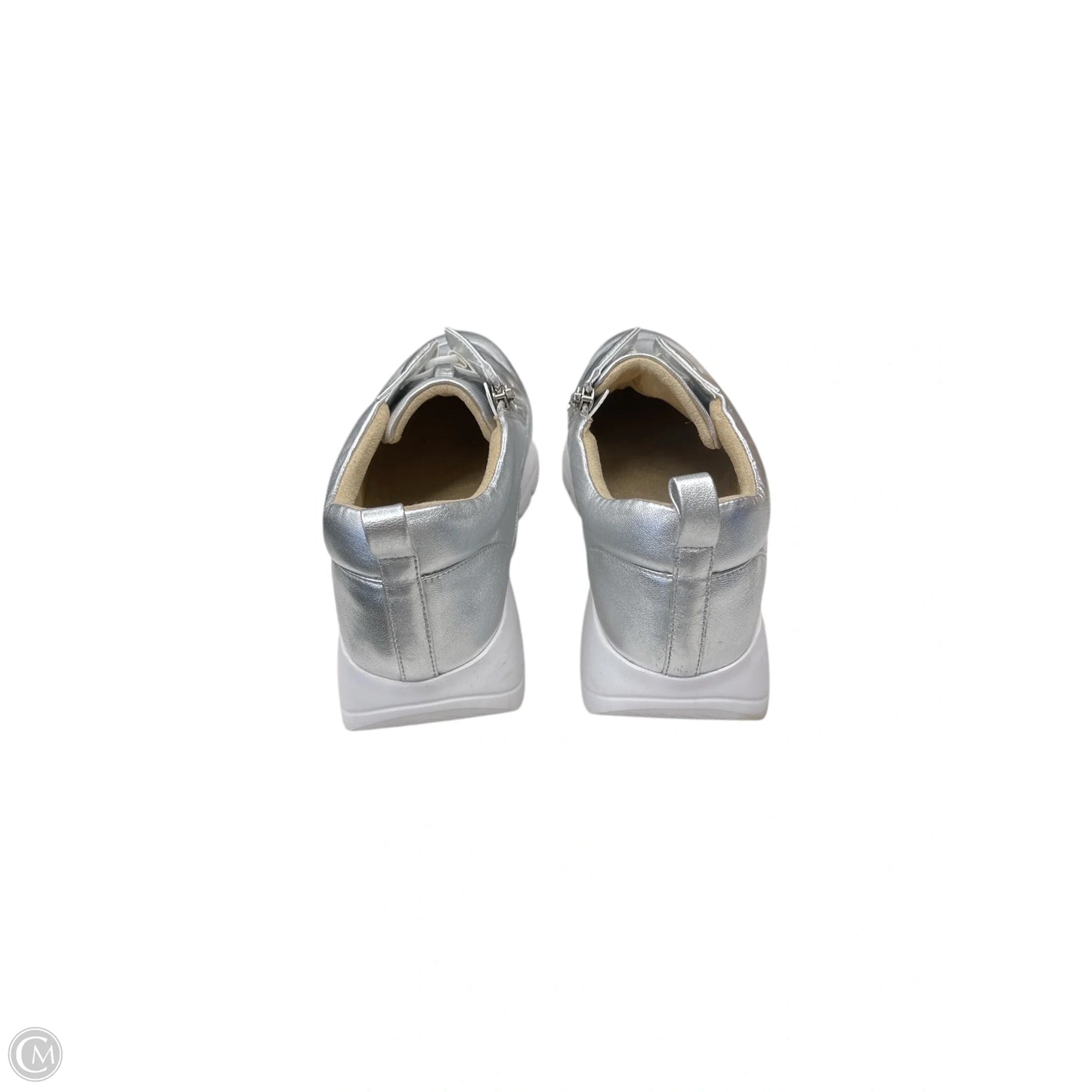 Shoes Athletic By Vaneli In Silver, Size: 10