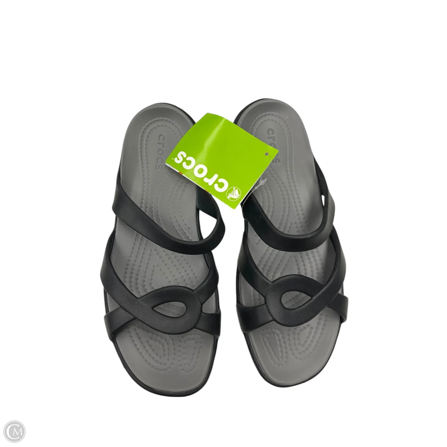 Sandals Flats By Crocs In Black, Size: 9