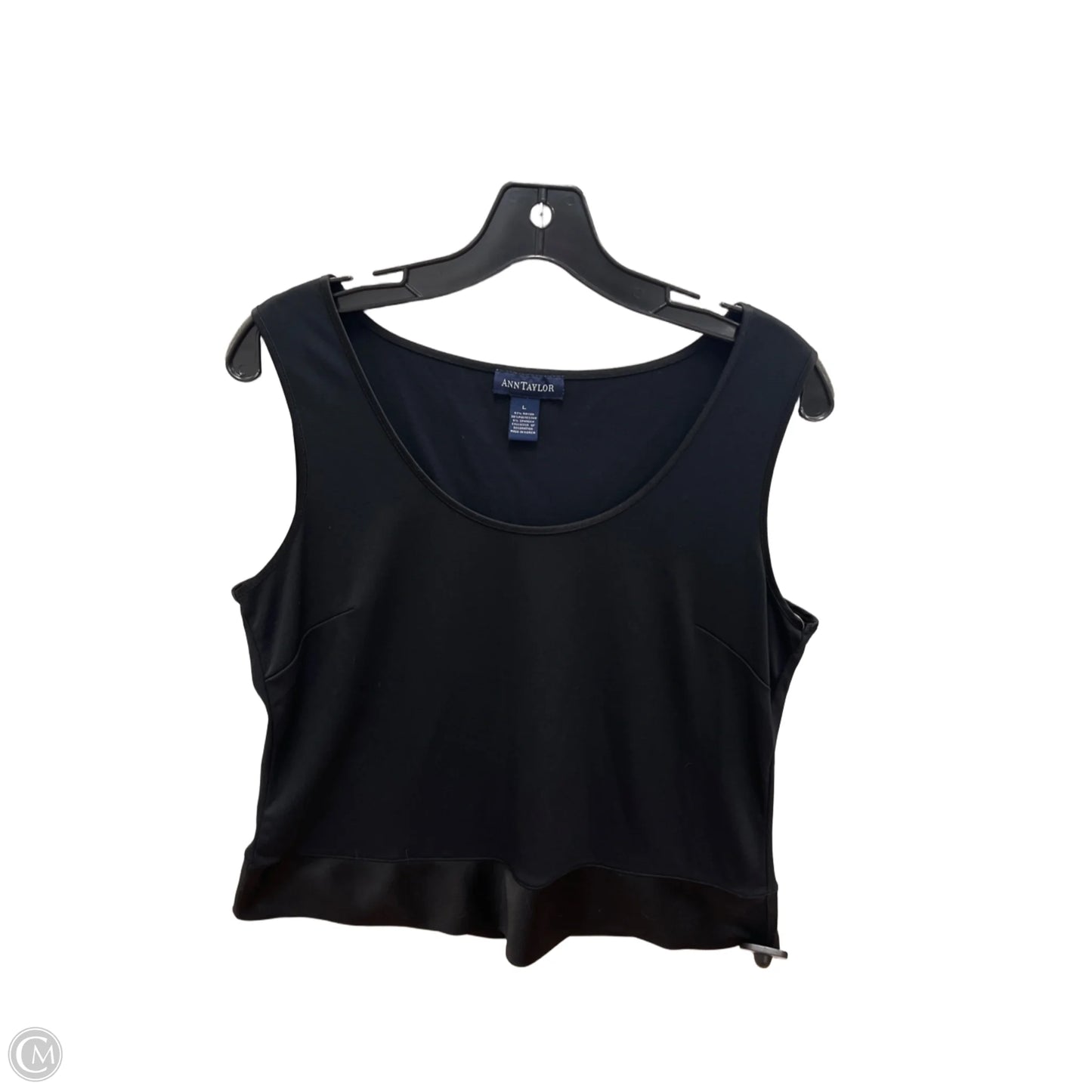 Top Sleeveless By Ann Taylor In Black, Size: L