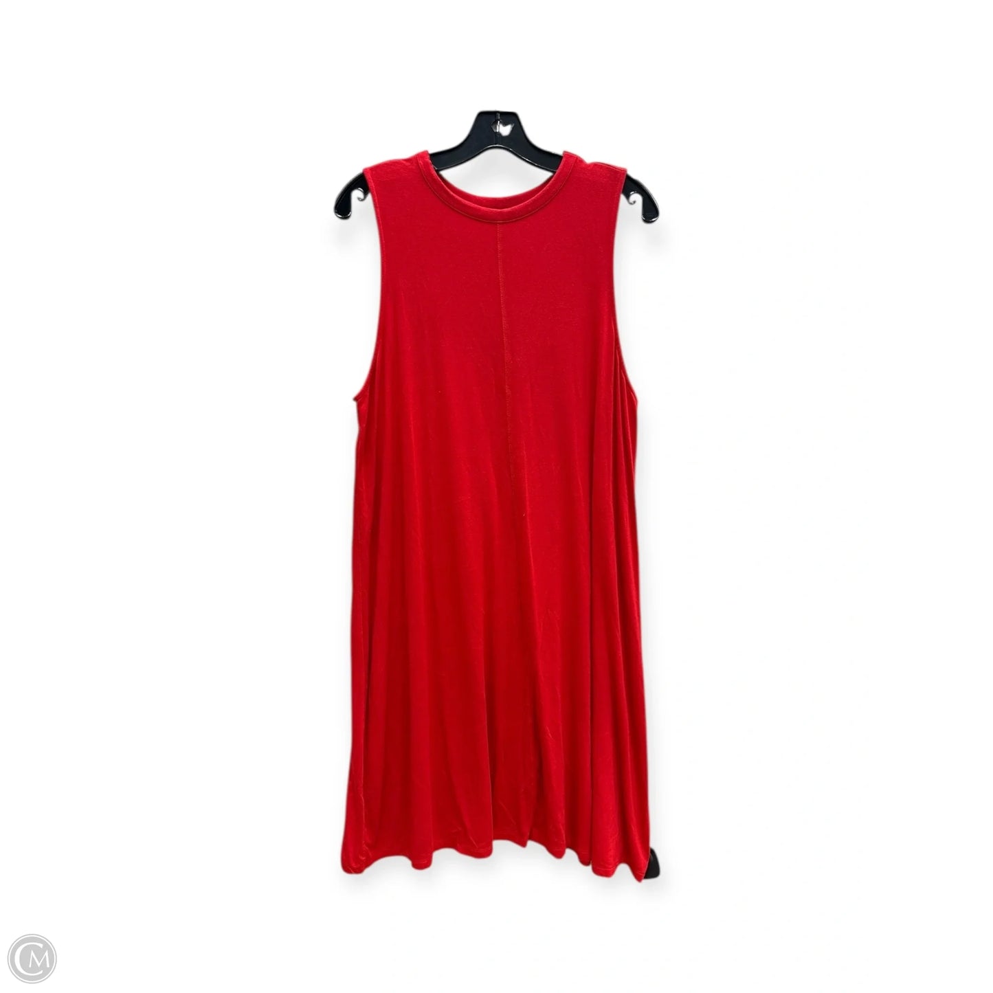 Dress Casual Midi By Time And Tru In Red, Size: Xl