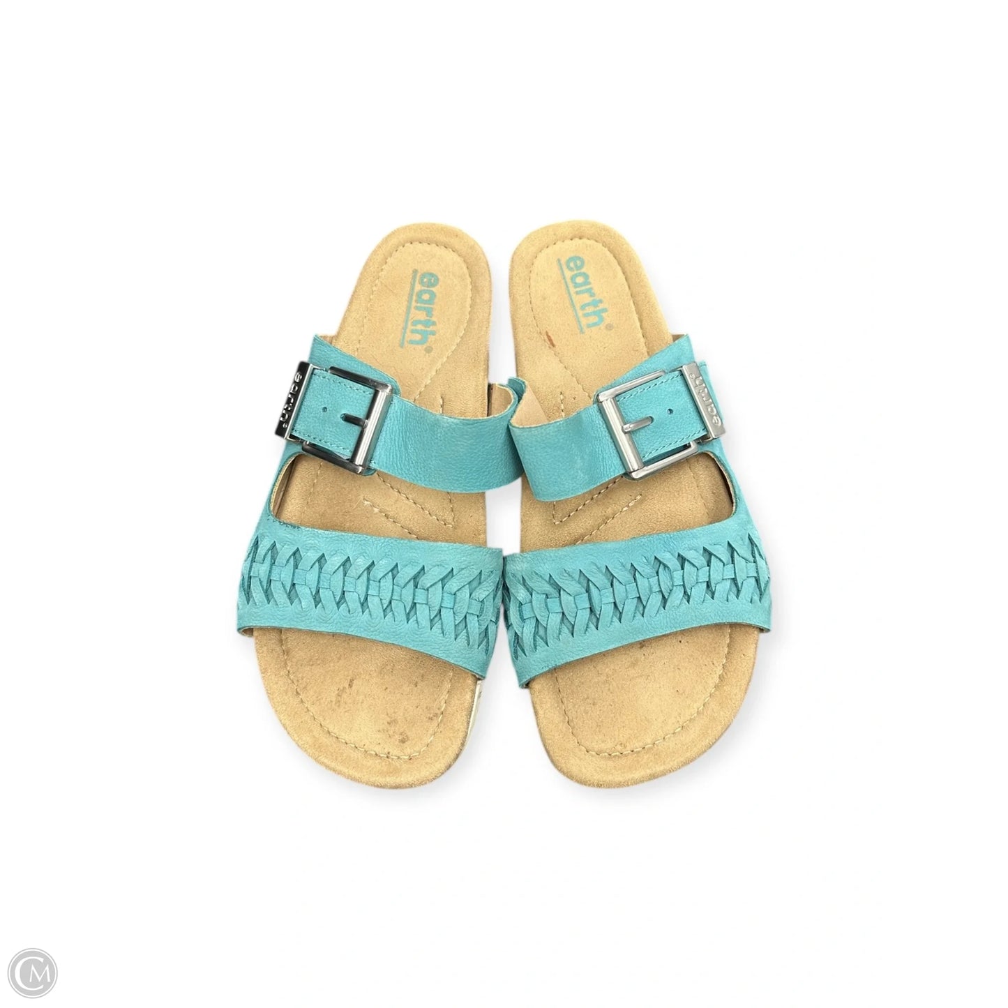 Sandals Flats By Earth In Aqua, Size: 8