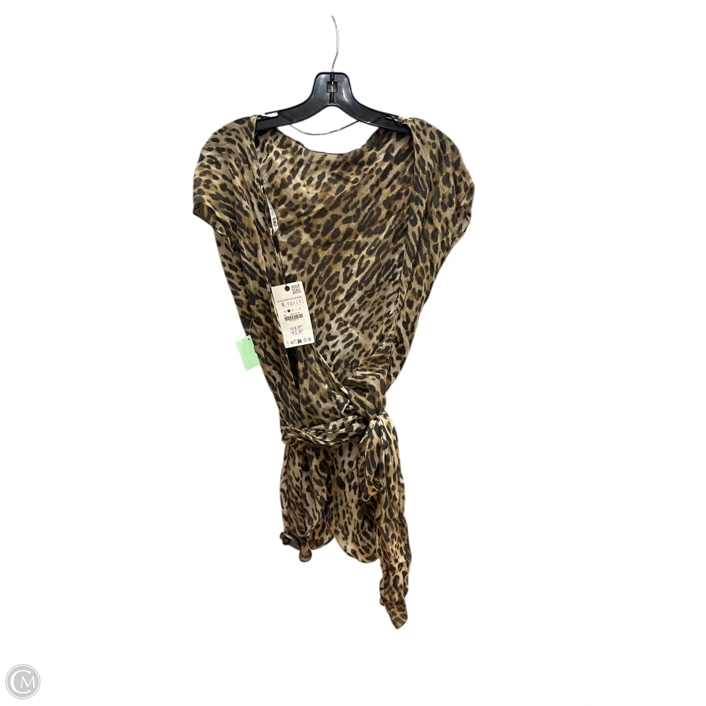 Top Sleeveless By Zara In Animal Print, Size: S