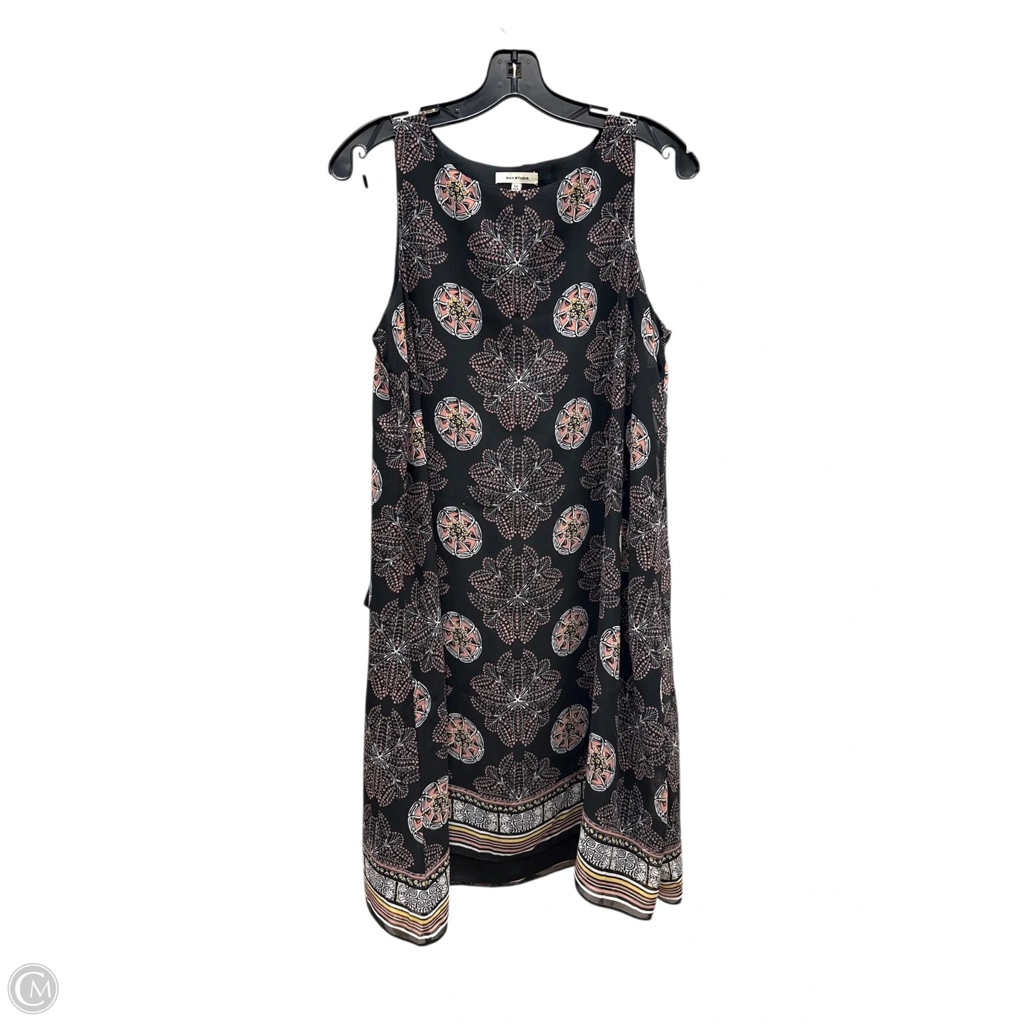 Dress Casual Midi By Max Studio In Black & Pink, Size: M